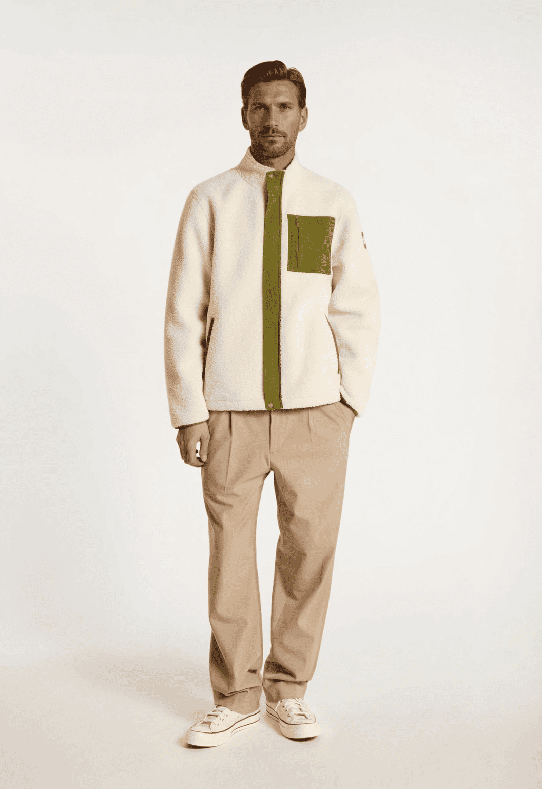 beau nuage unisexe veste polaire polyester recycl kaki l armoire poethique 3