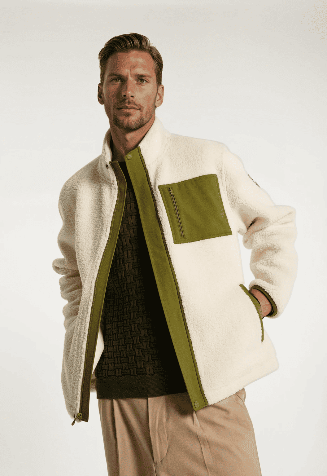 beau nuage unisexe veste polaire polyester recycl kaki l armoire poethique 4