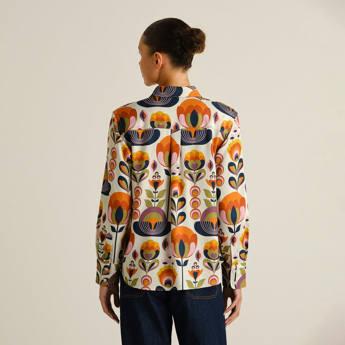 blouse automne en lenzing ecovero nydalen autumn harvest creme et multicolore femme l armoire poethique 2