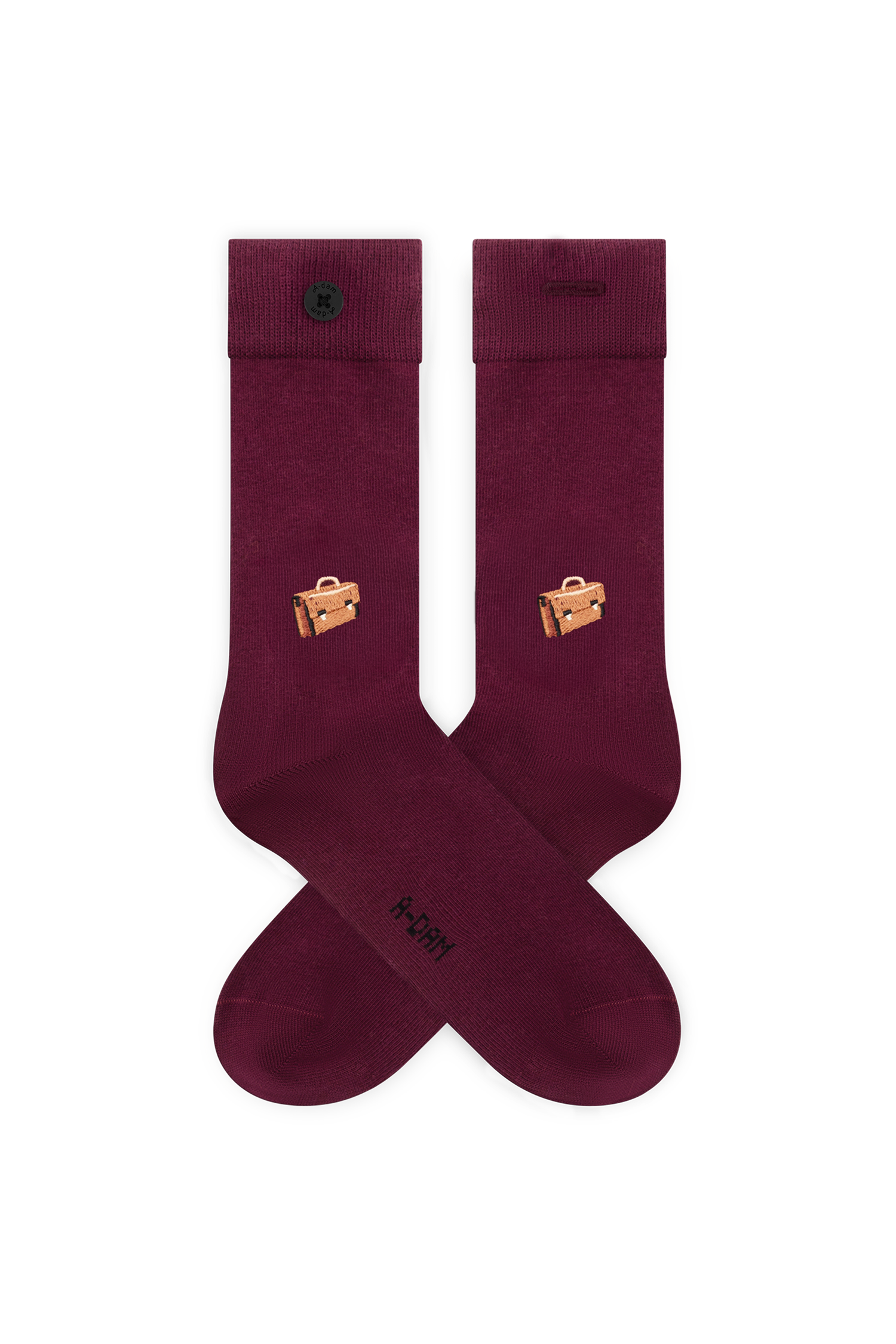 chaussettes en coton bio broderie cartable bordeaux a dam homme chaussettes cartable coton bio bordeaux l armoire poethique 1