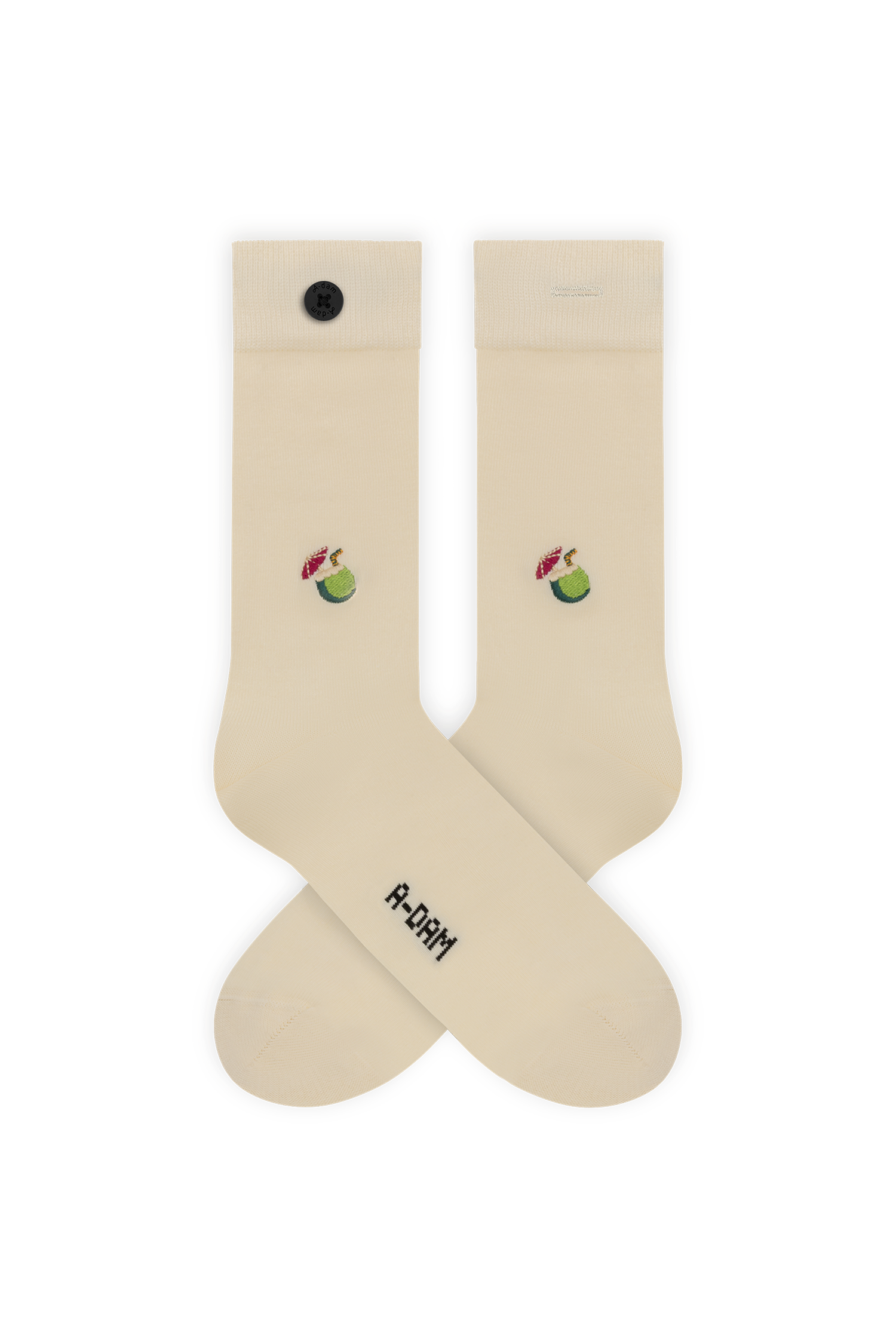chaussettes en coton bio broderie noix de coco cru a dam homme chaussettes noix de coco coton bio cru l armoire poethique 1