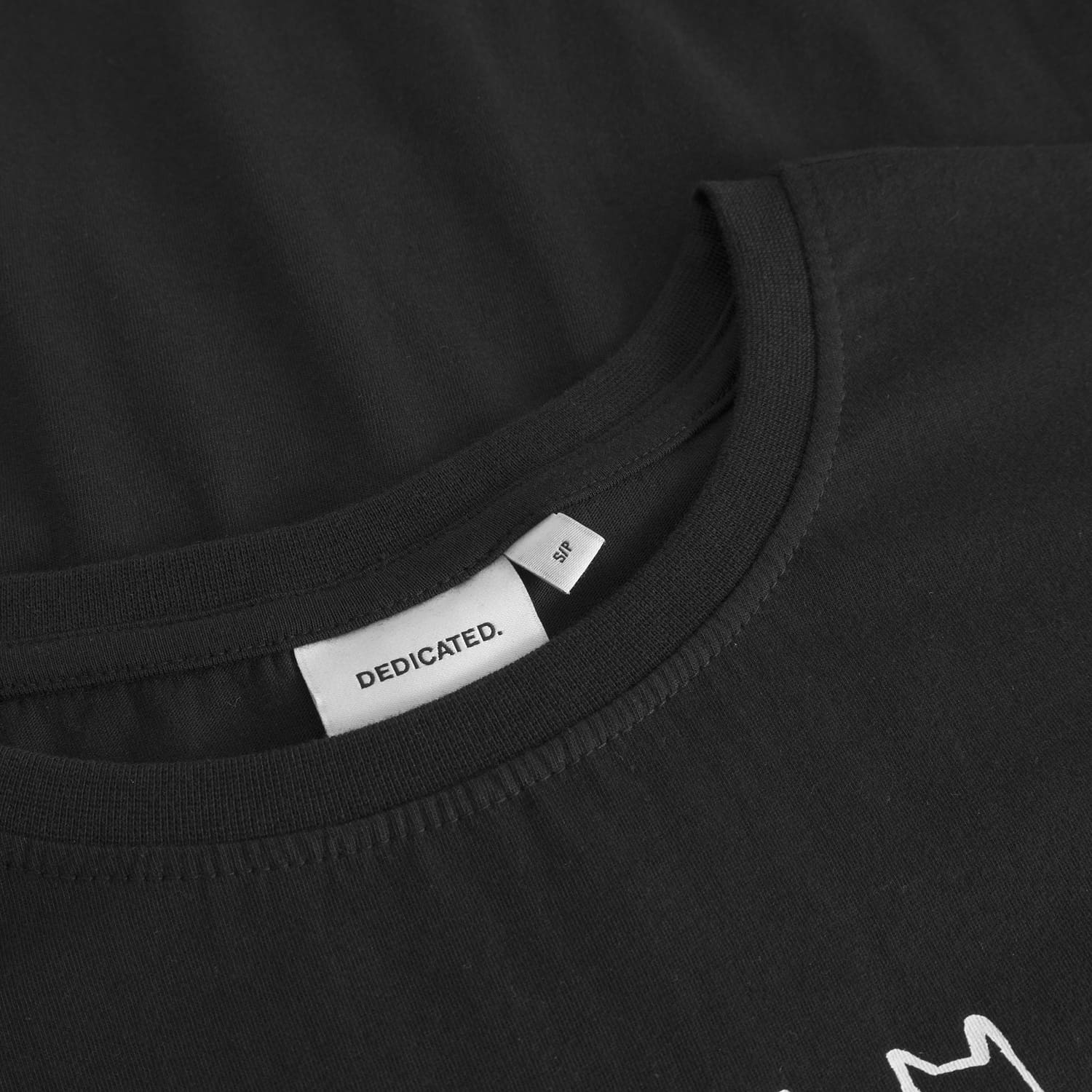 Organic cotton cat t-shirt · black - visby cat crowd black