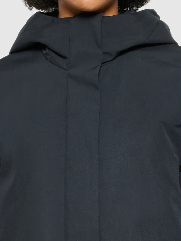 knowledge cotton apparel femme parka soft shell polyester recycle noir l armoire poethique  1