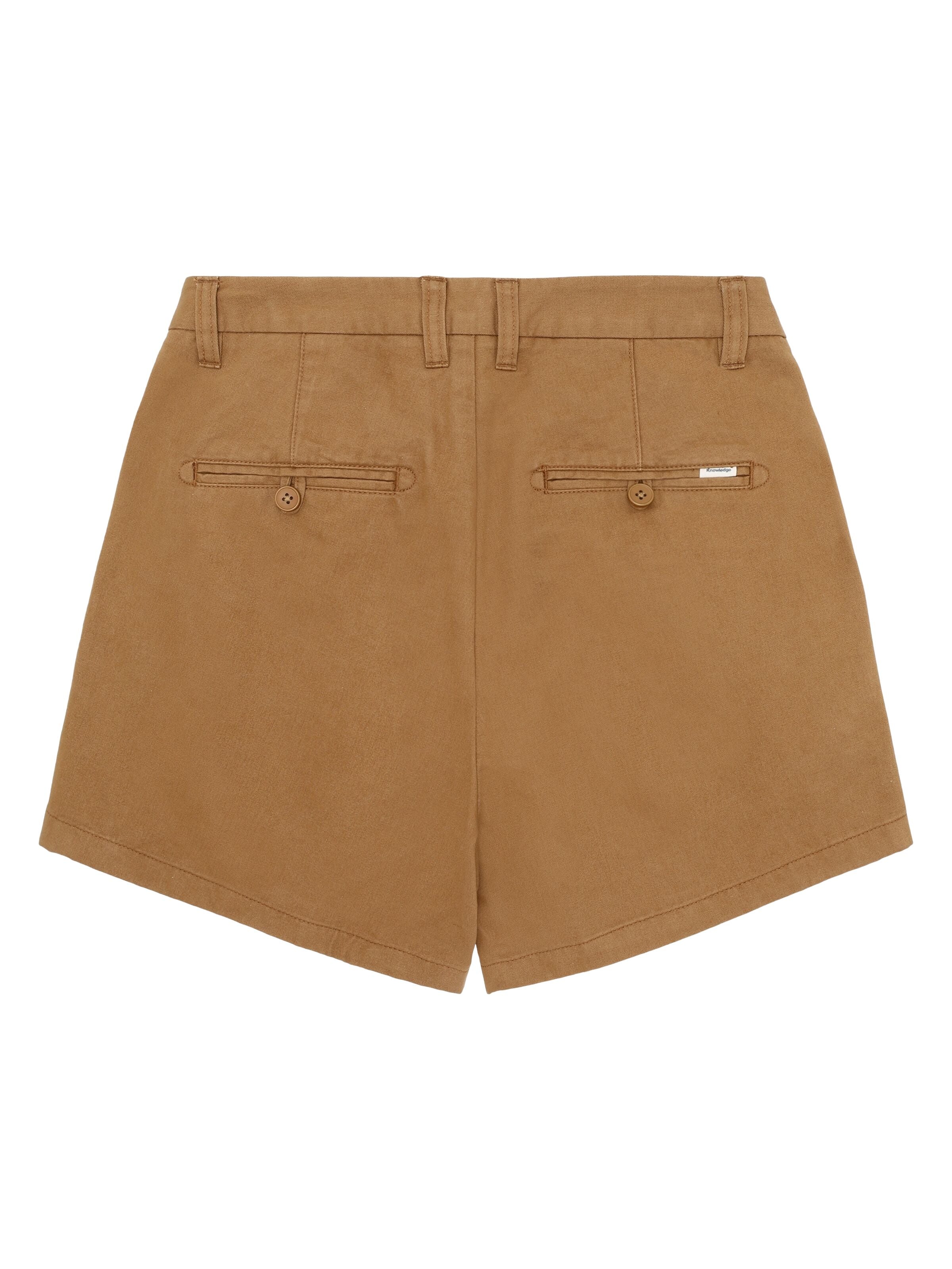 knowledge cotton apparel femme short gale boyfriend coton bio beige l armoire poethique 1