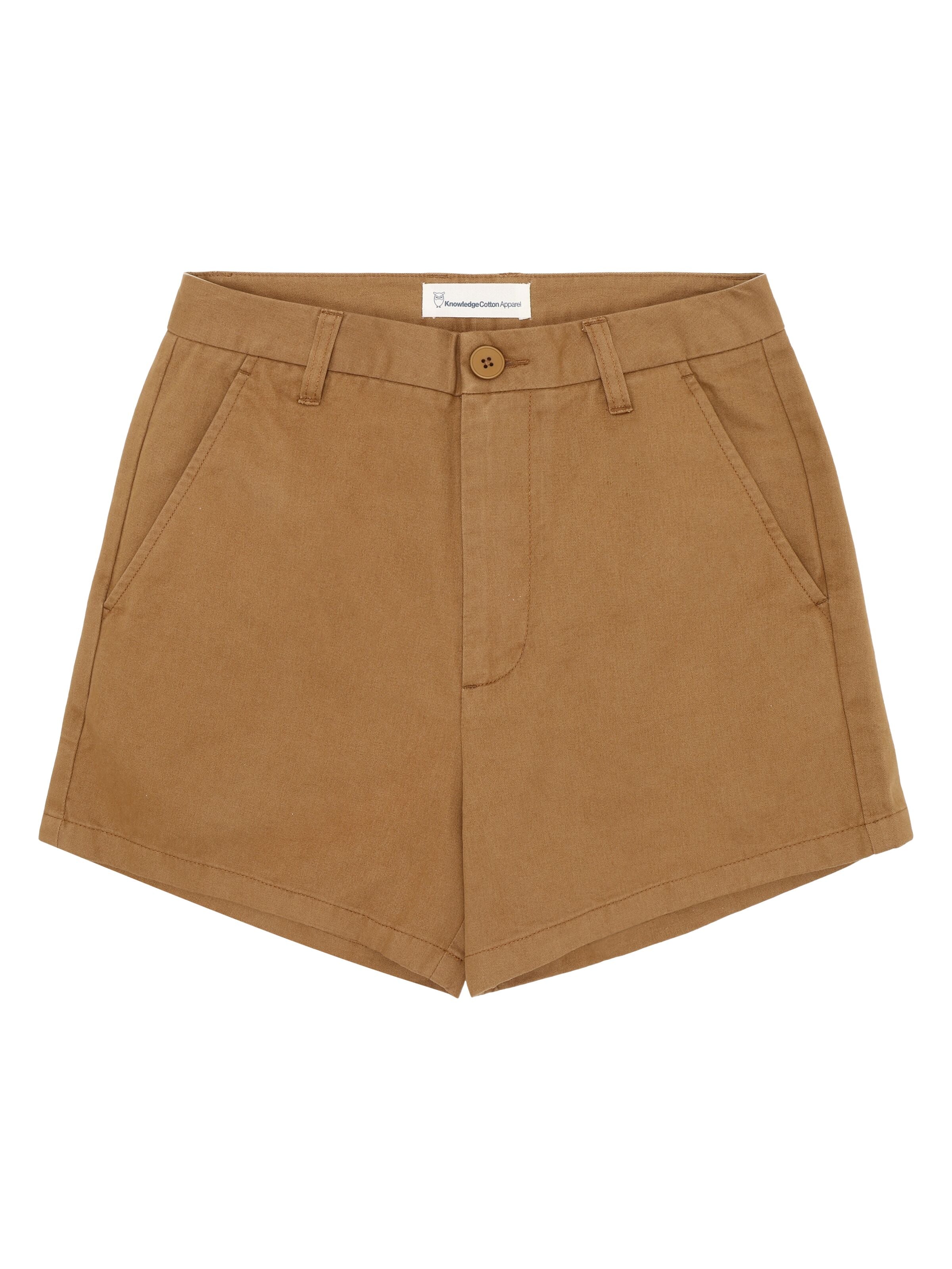 knowledge cotton apparel femme short gale boyfriend coton bio beige l armoire poethique 2