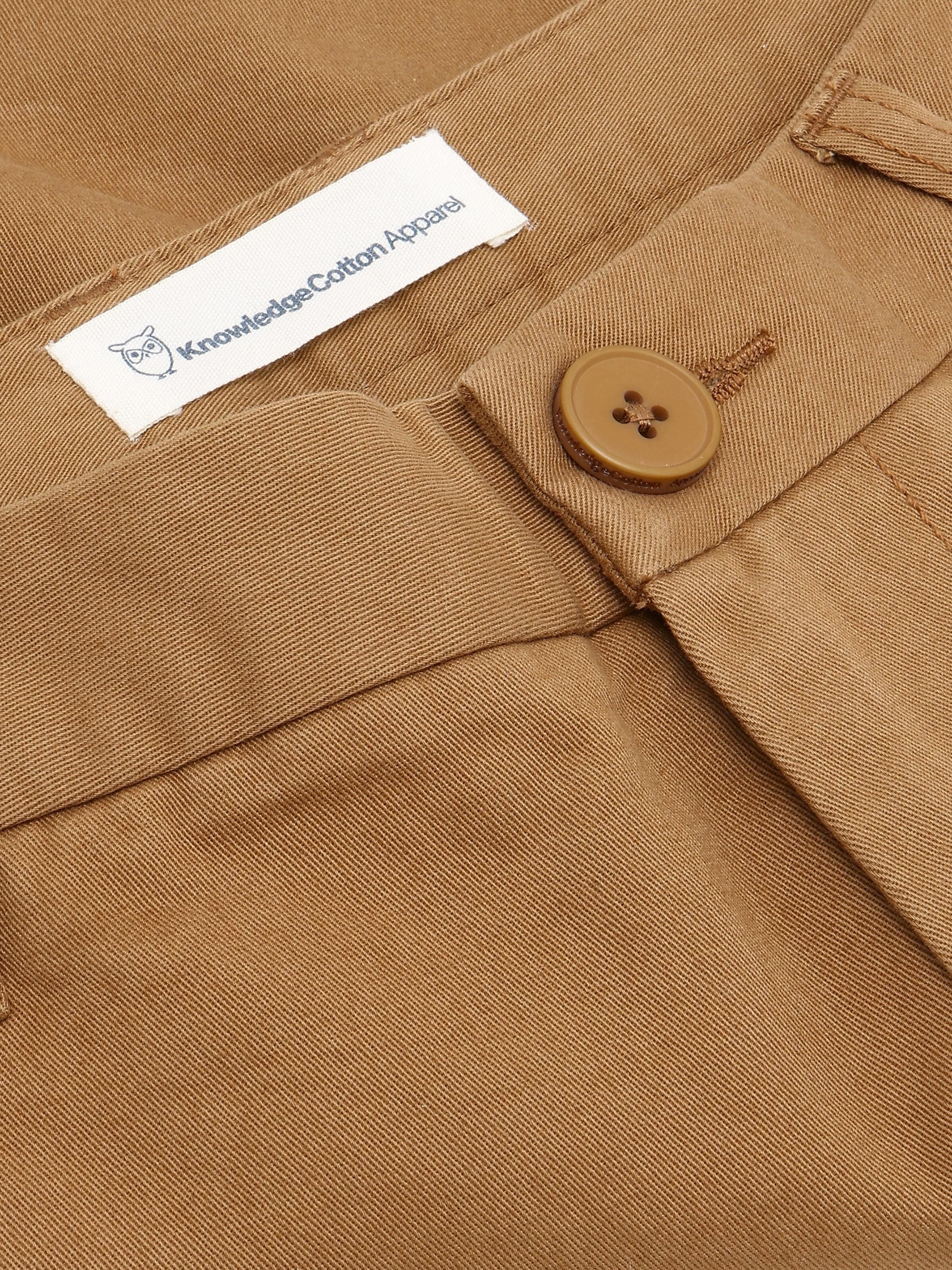 knowledge cotton apparel femme short gale boyfriend coton bio beige l armoire poethique  3