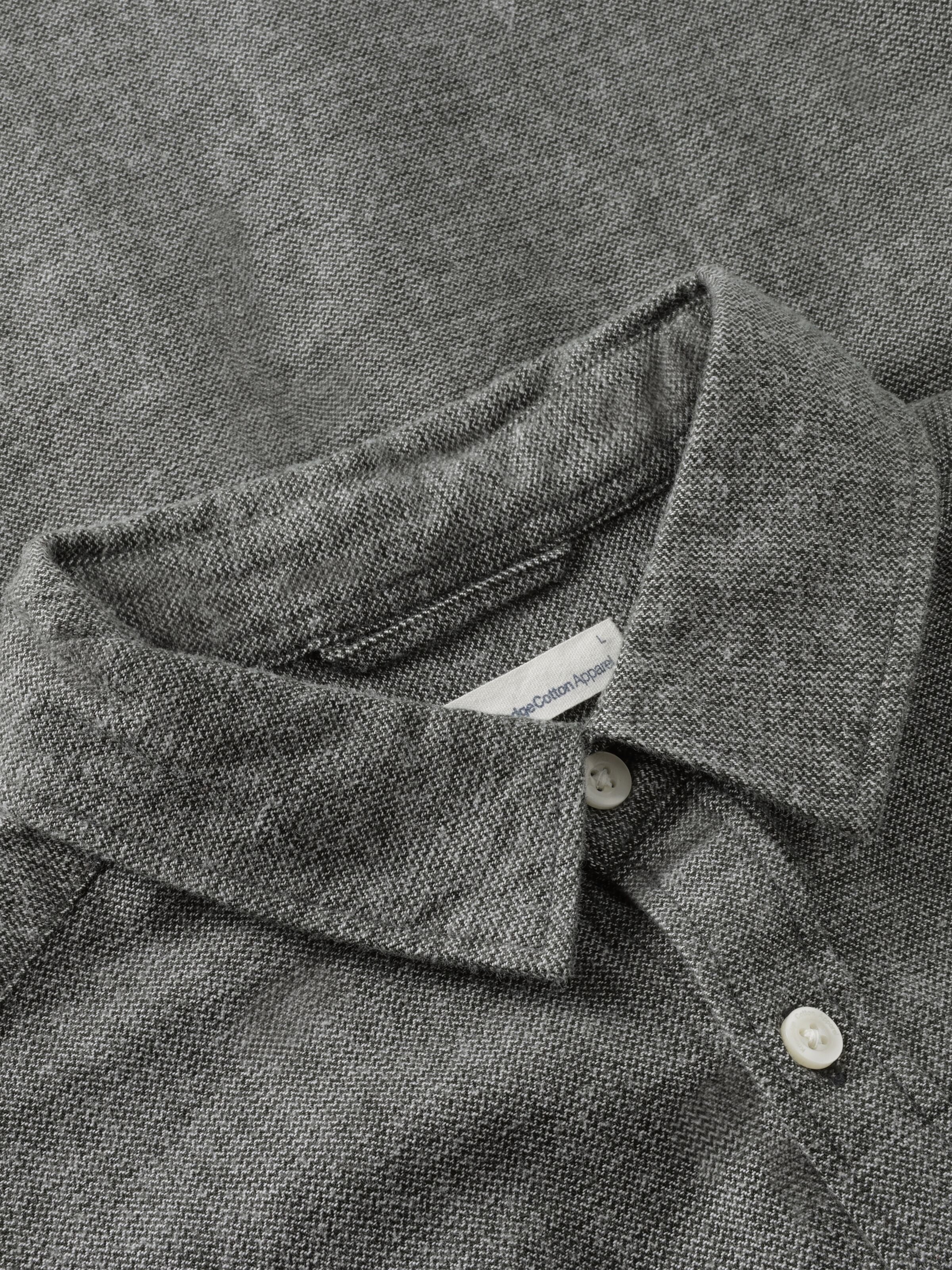 knowledge cotton apparel homme chemise fishbone flannel coton bio kaki l armoire poethique 2