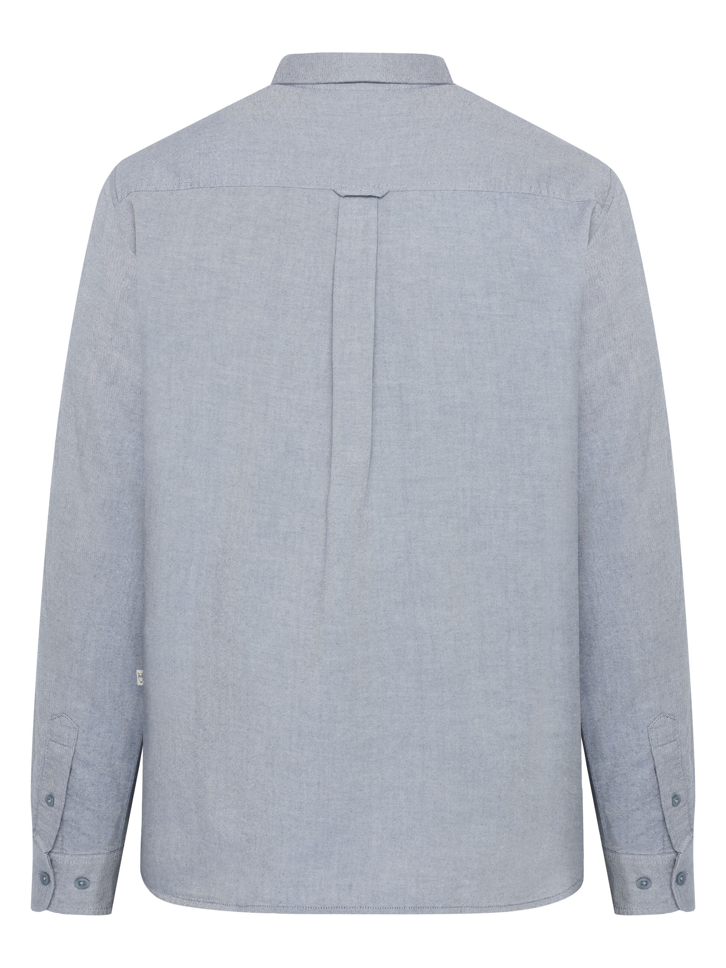 knowledge cotton apparel homme chemise regular fit twill coton bio bleu l armoire poethique 1