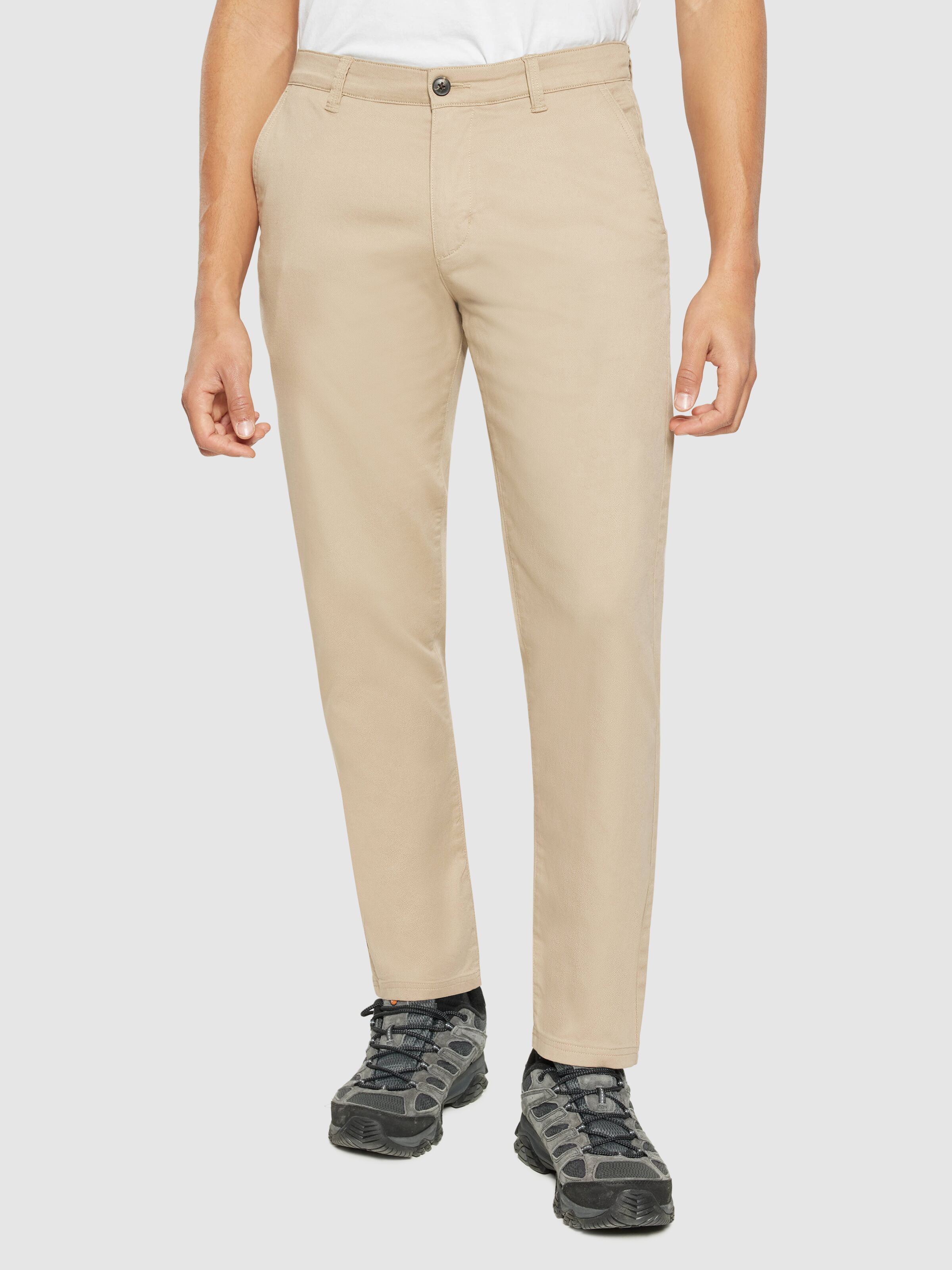 knowledge cotton apparel homme pantalon chuck regular canvas coton bio beige l armoire poethique  2