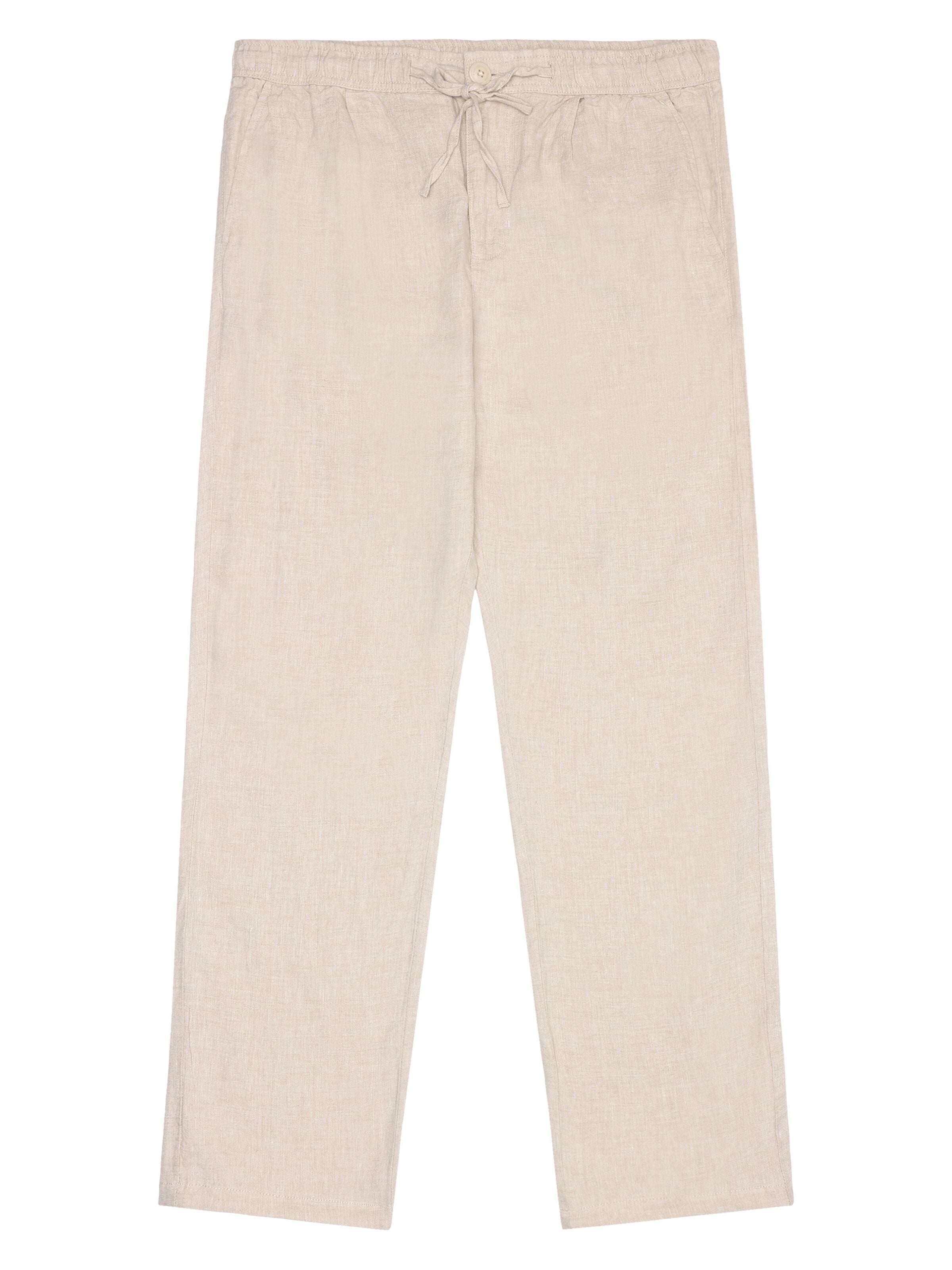 knowledge cotton apparel homme pantalon fig loose lin bio beige l armoire poethique 2