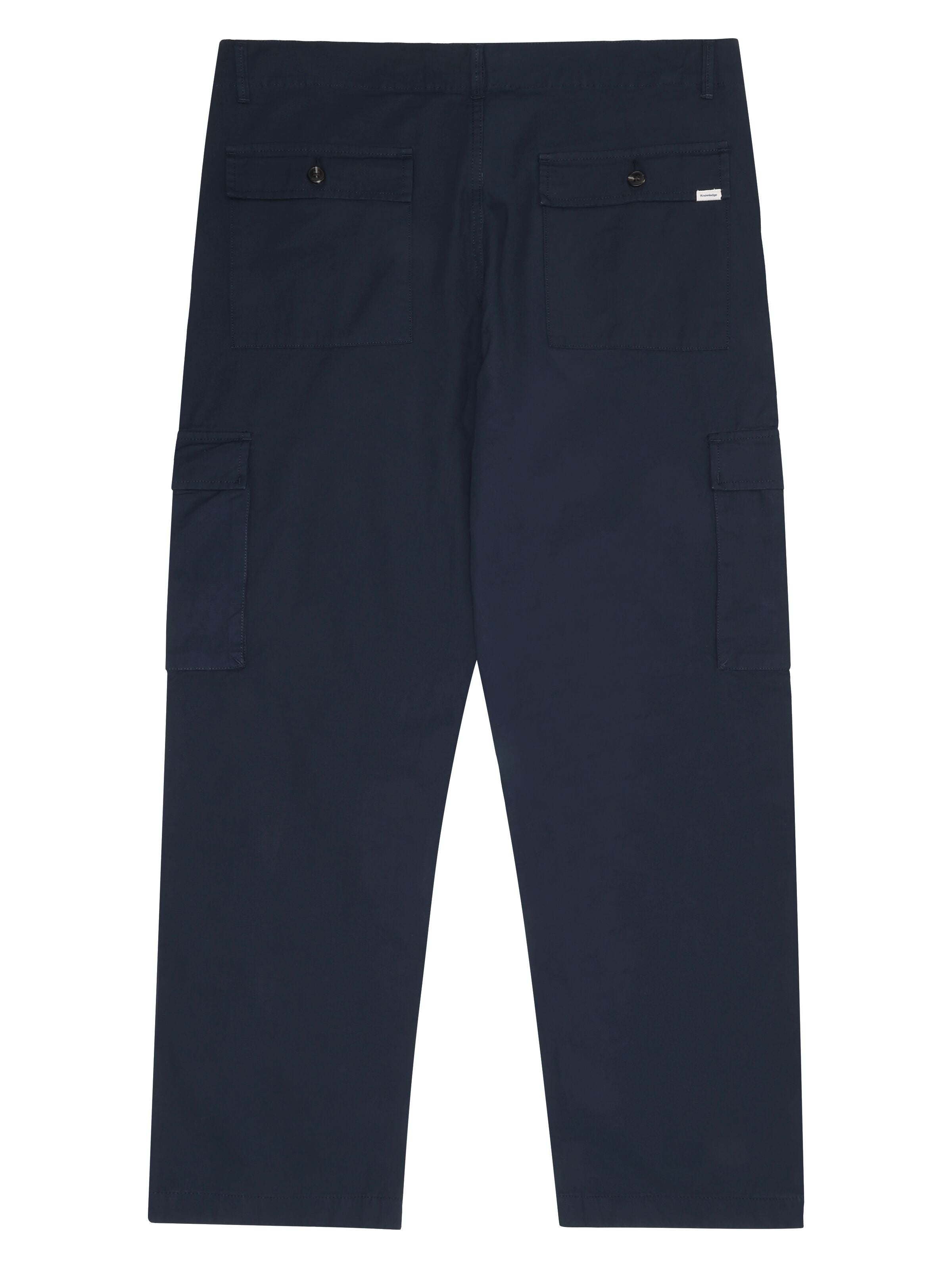 knowledge cotton apparel homme pantalon flint wide slub yarn coton bio bleu l armoire poethique  2