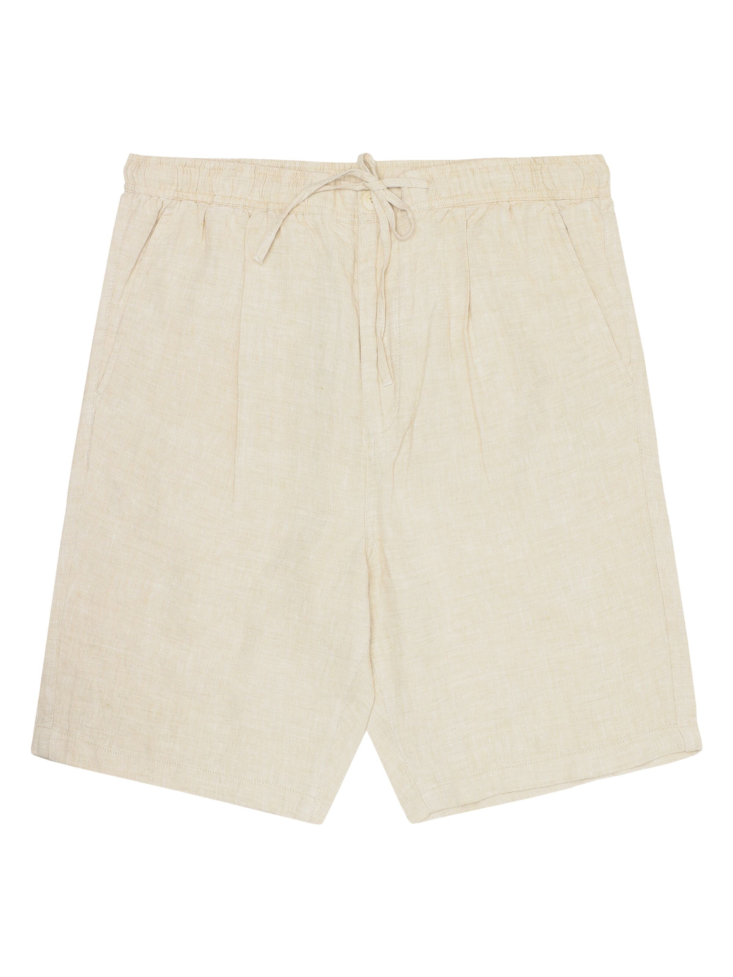 knowledge cotton apparel homme short fig loose lin bio beige l armoire poethique 2