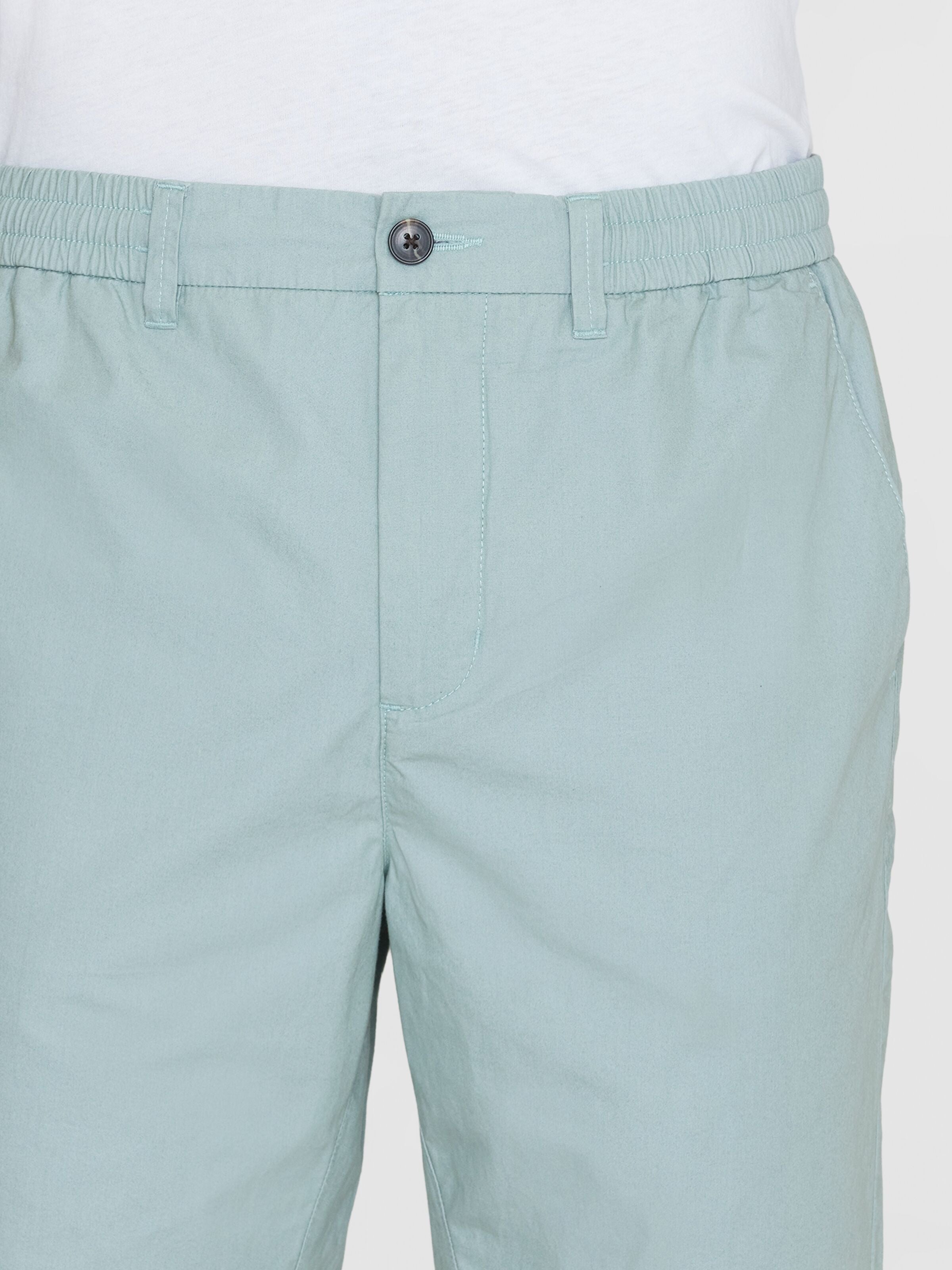 Organic cotton shorts · blue-grey - fig loose poplin elastic waist string shorts