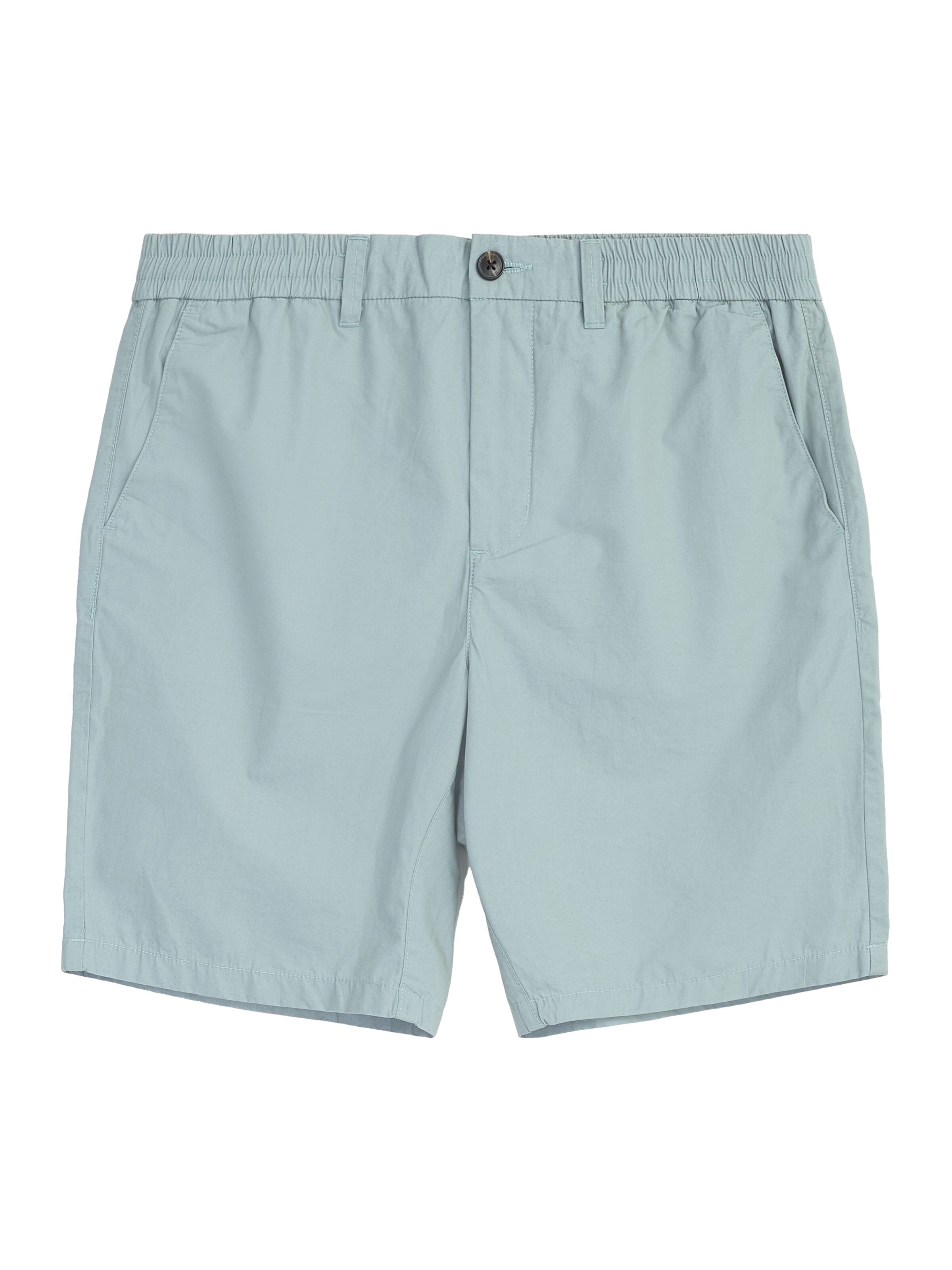 Organic cotton shorts · blue-grey - fig loose poplin elastic waist string shorts