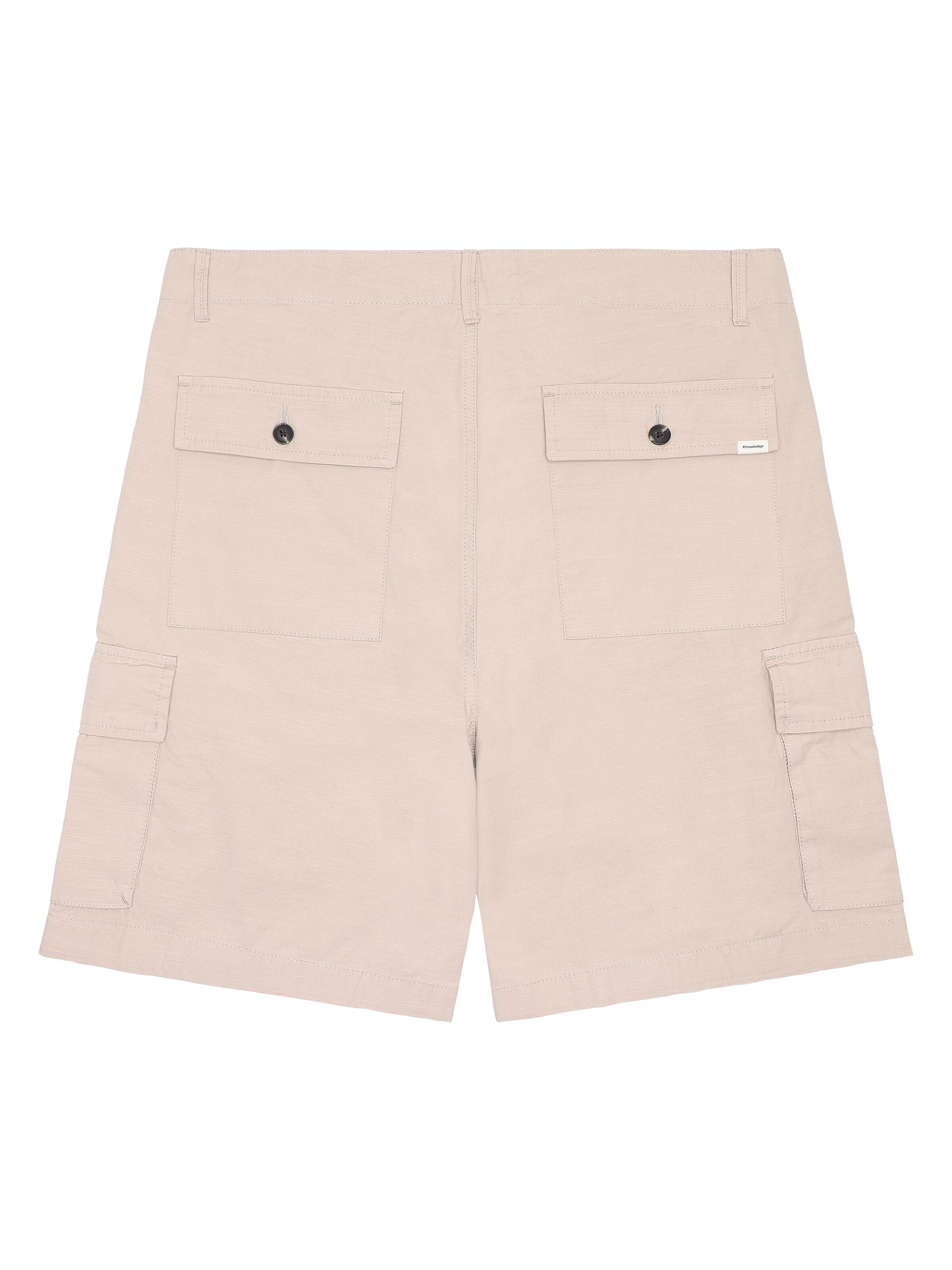 knowledge cotton apparel homme short flint wide slub coton bio beige l armoire poethique  1