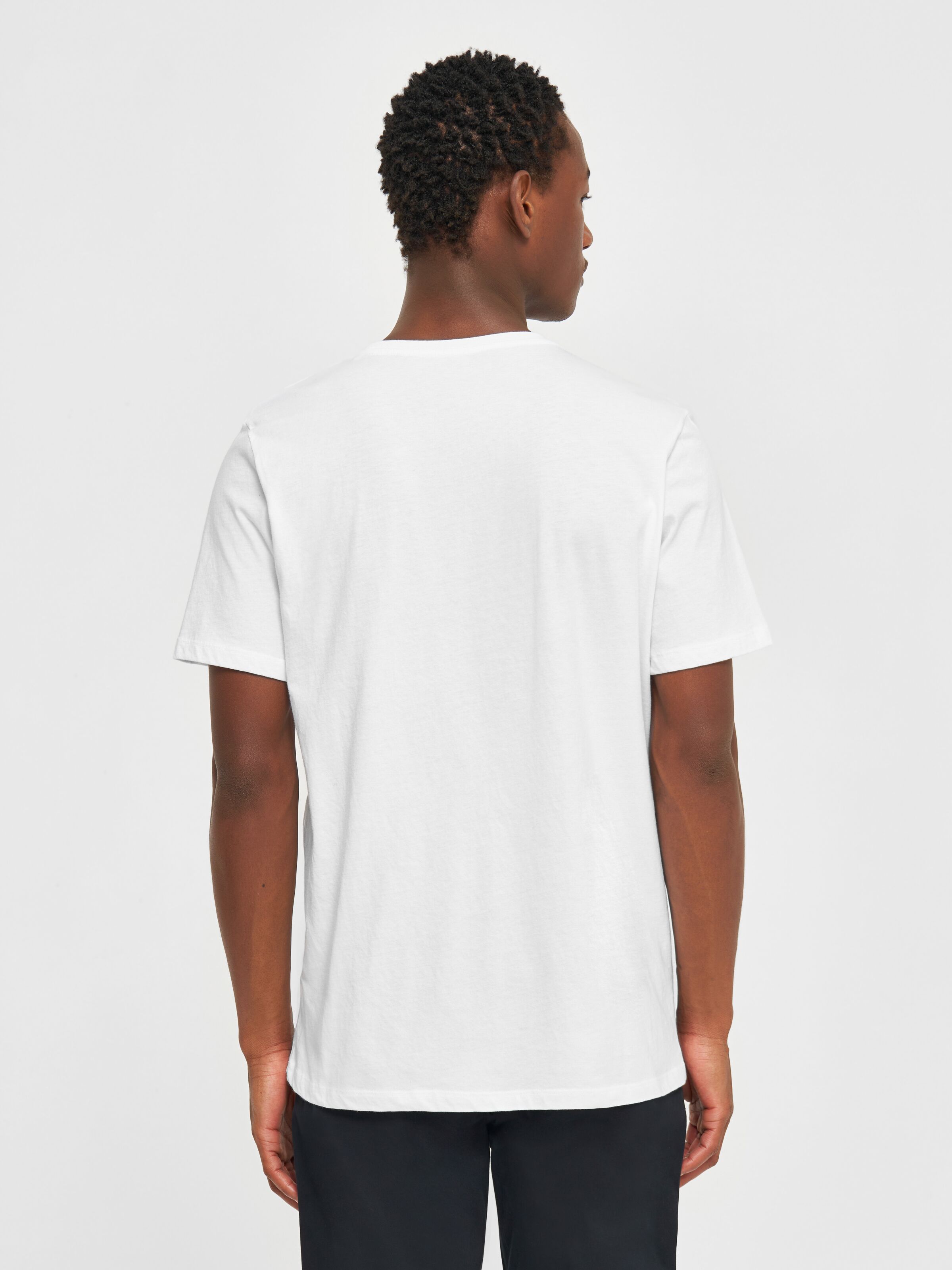 Tee-shirt basique en coton bio · blanc - agnar basic t-shirt