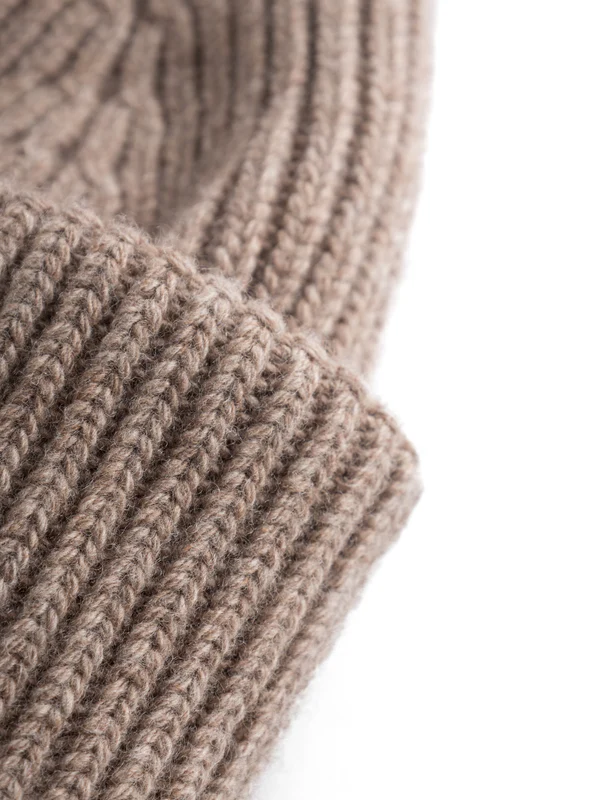 knowledge cotton apparel unisexe bonnet big rib beanie laine agneau kelp melange l armoire poethique 4