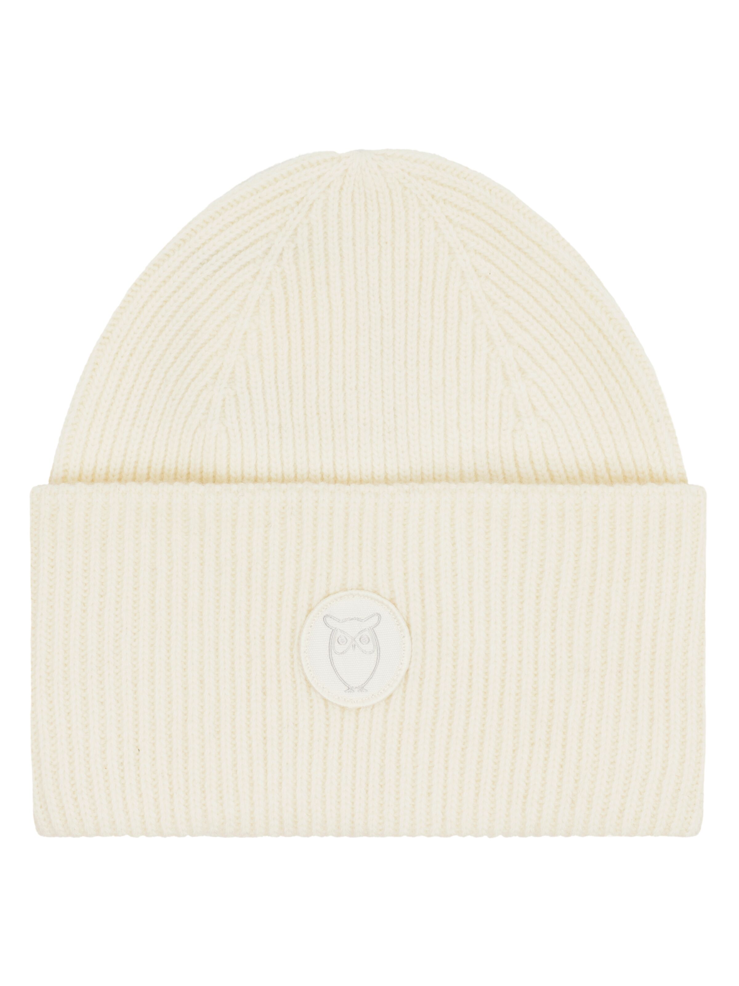 knowledge cotton apparel unisexe bonnet laine creme l armoire poethique 1