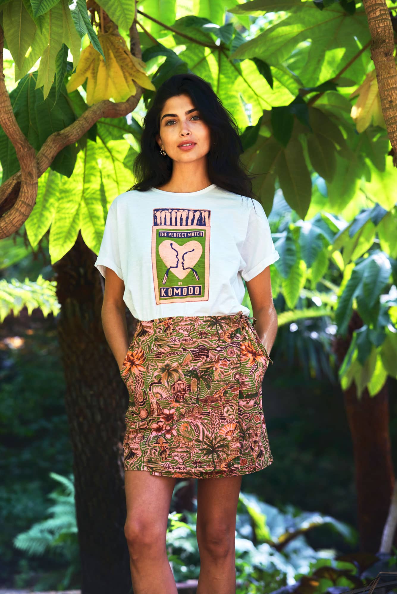 Solstice organic cotton skirt · pink