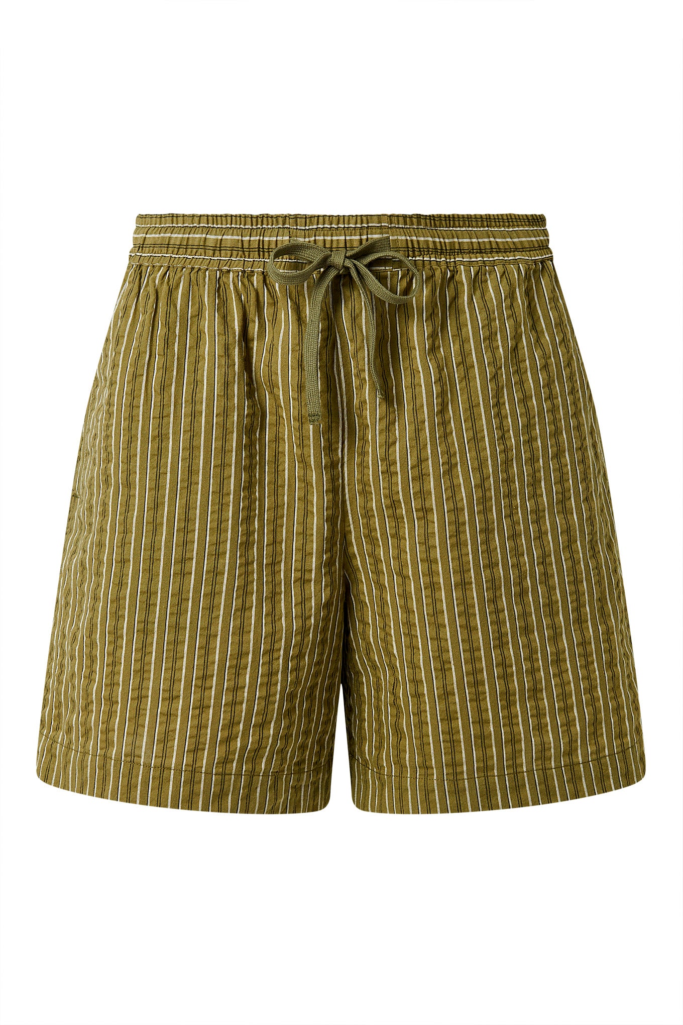 komodo femme short leah coton bio green stripe l armoire poethique  1