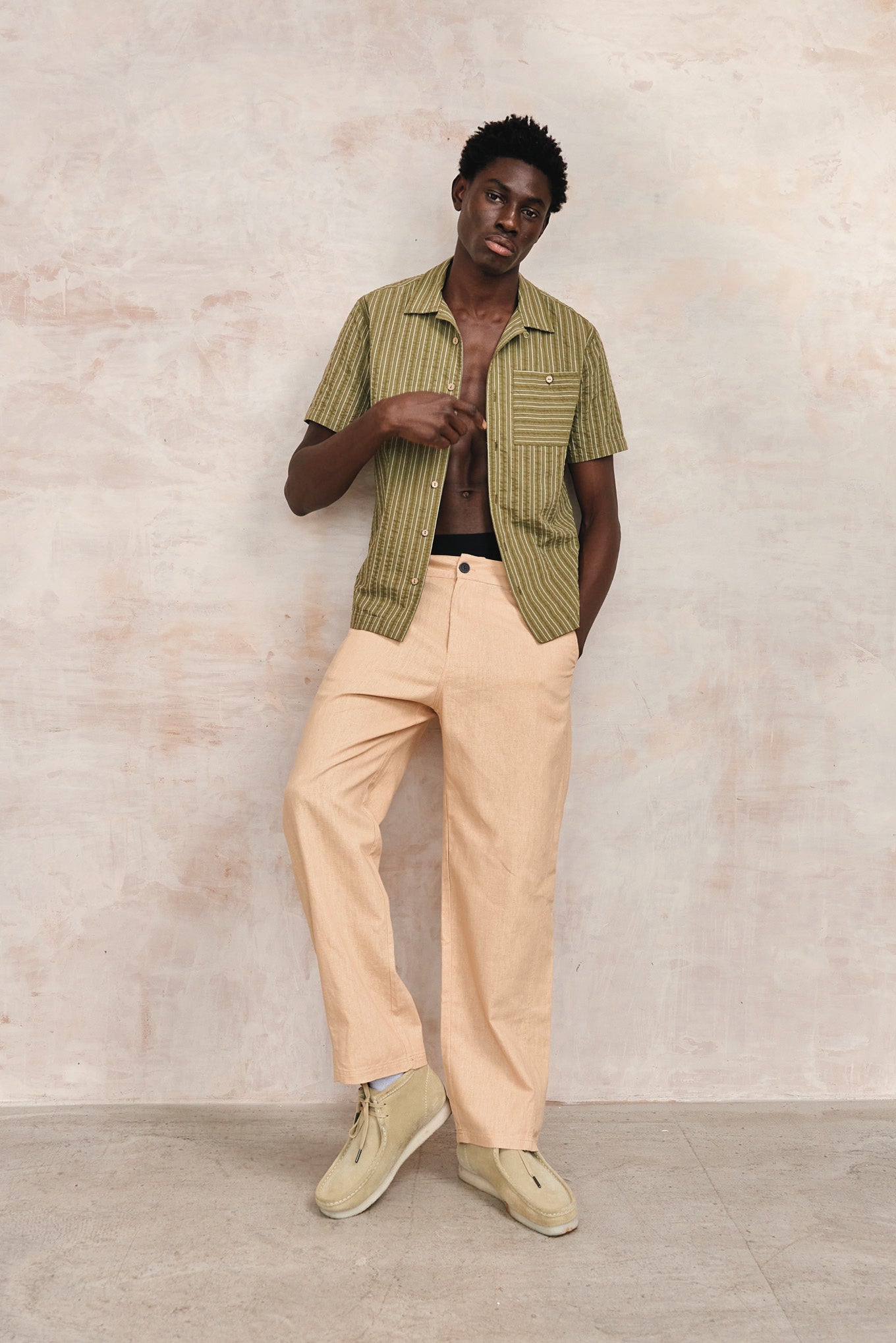 komodo homme chemise spindrift green stripe coton bio l armoire poethique 1