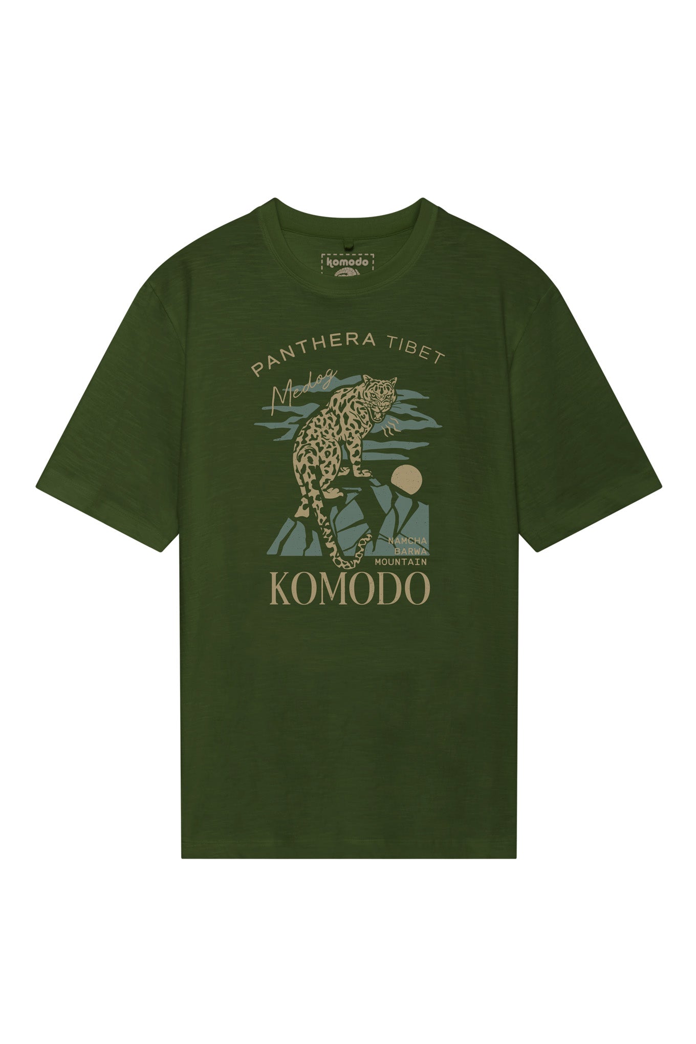 komodo homme tee shirt panthere coton bio vert l armoire poethique  1