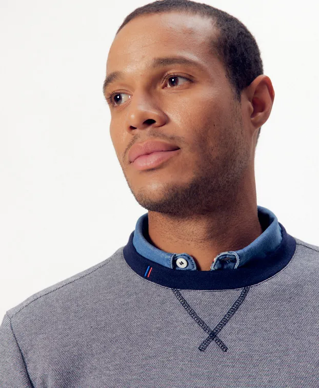 la gentle factory homme sweat paul matieres recyclees bleu chine l armoire poethique 2