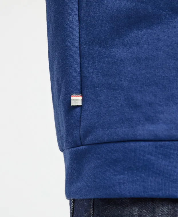 la gentle factory homme sweat velo benoit coton bio bleu indigo l armoire poethique 5