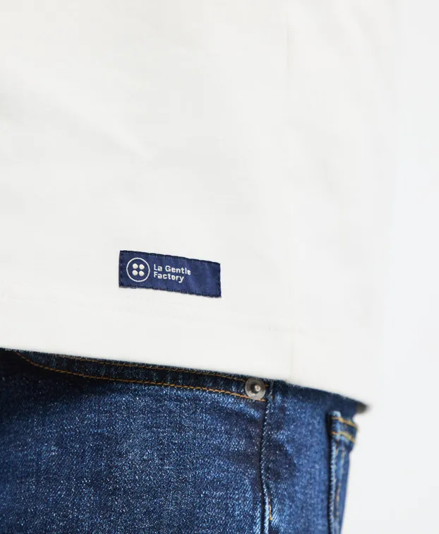 la gentle factory homme t shirt isao lourd coton bio ecru l armoire poethique 3