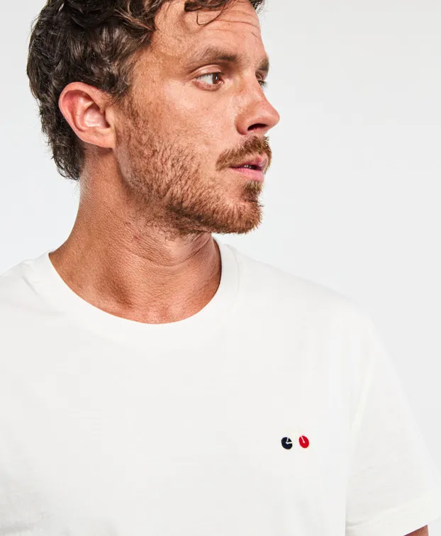 la gentle factory homme t shirt velo barthelemien coton bio ecru l armoire poethique 1