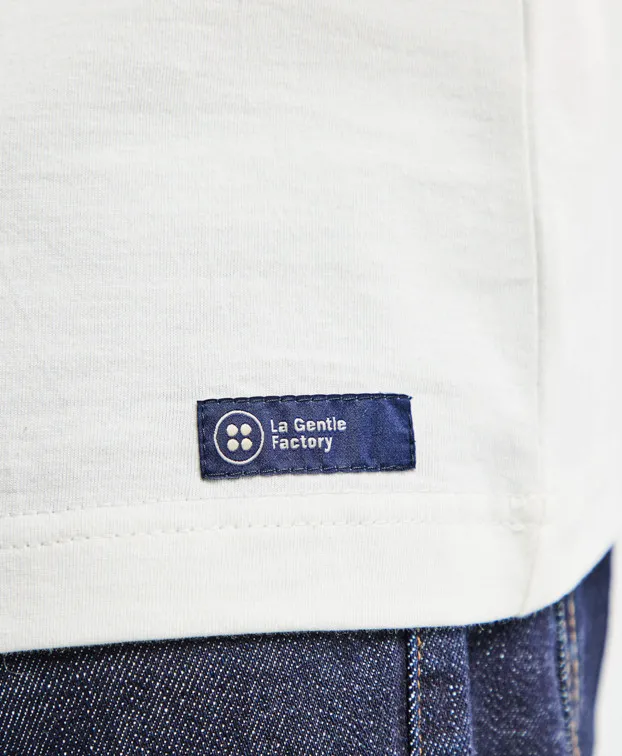 la gentle factory homme t shirt velo barthelemien coton bio ecru l armoire poethique 2