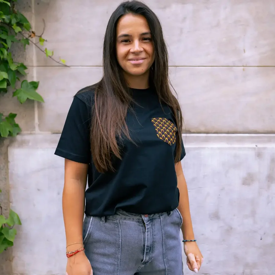 le petit dakarois unisexe t shirt coton bio wax pikine noir l armoire poethique 3