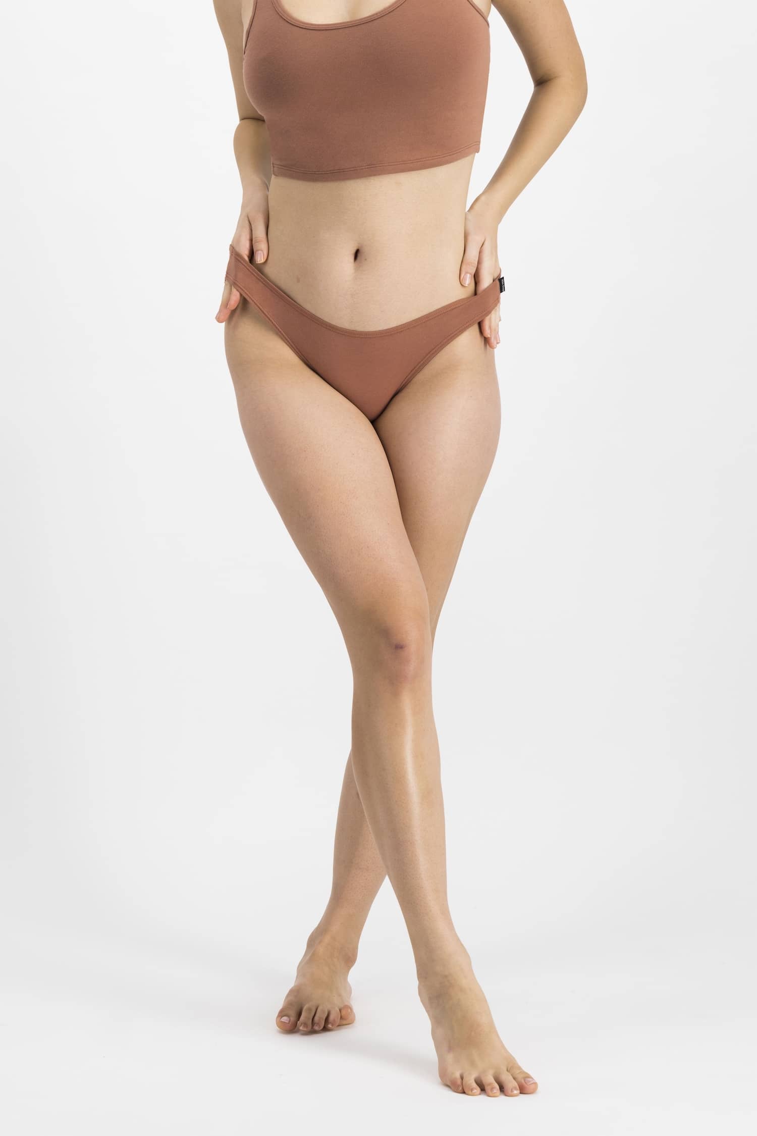 Anna cinnamon organic cotton panties · beige