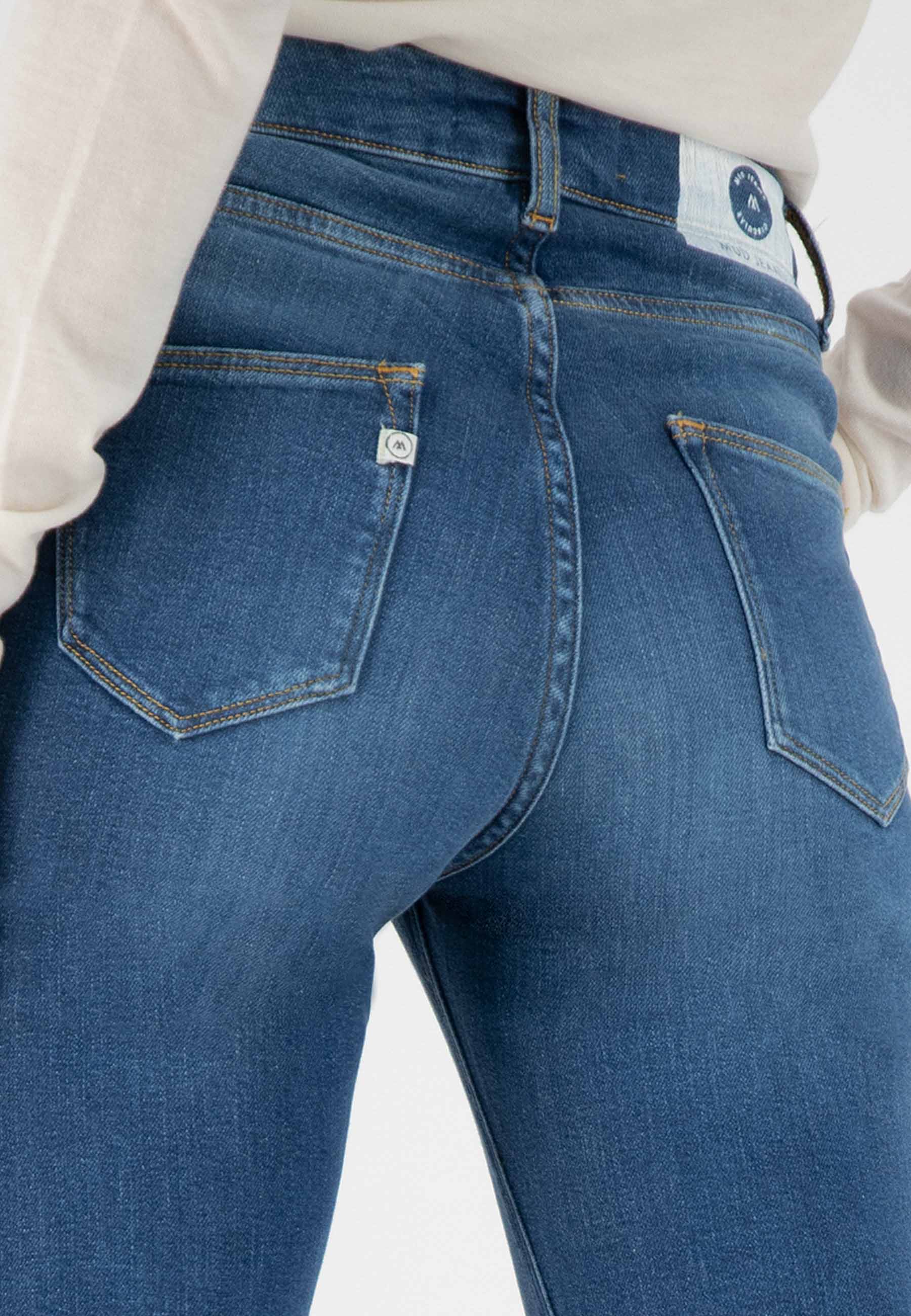 Jean slim en coton bio et coton recyclé · bleu denim - regular swan authentic indigo