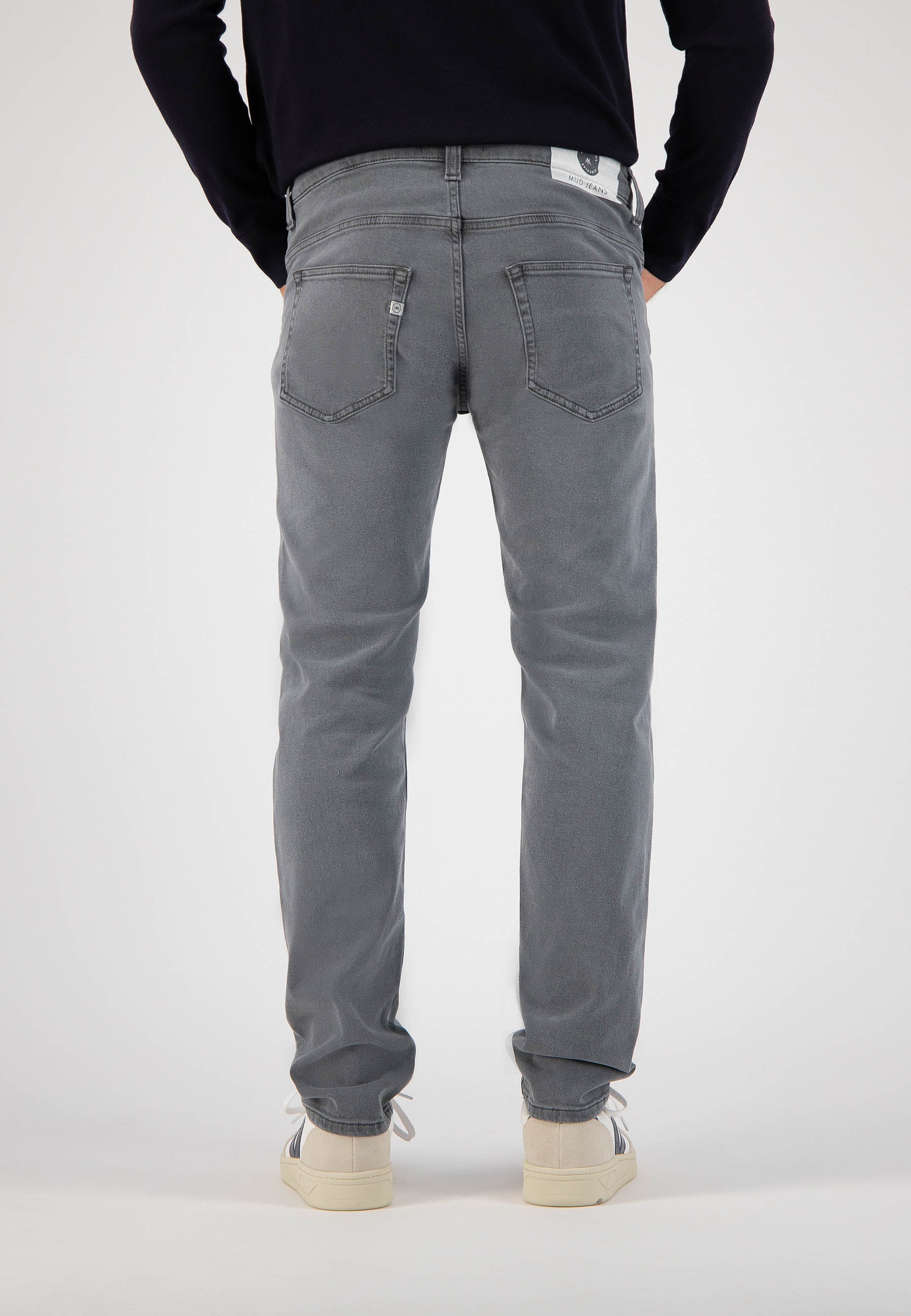 Jean droit stretch en coton bio et coton recyclé · gris - regular dunn stretch grey