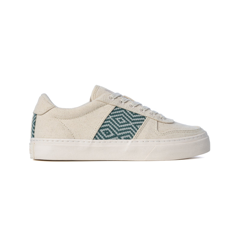 ngo shoes unisexe mai chau canvas beige teal green coton bio l armoire poethique 1