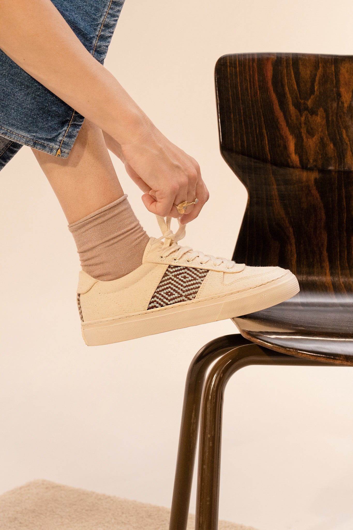 ngo shoes unisexe mai chau canvas macchiato beige marron coton bio l armoire poethique 4