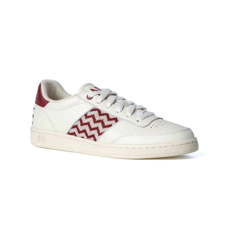 Saigon Classique '24 Burgundy Leather Low-Top Sneakers · cream and burgundy