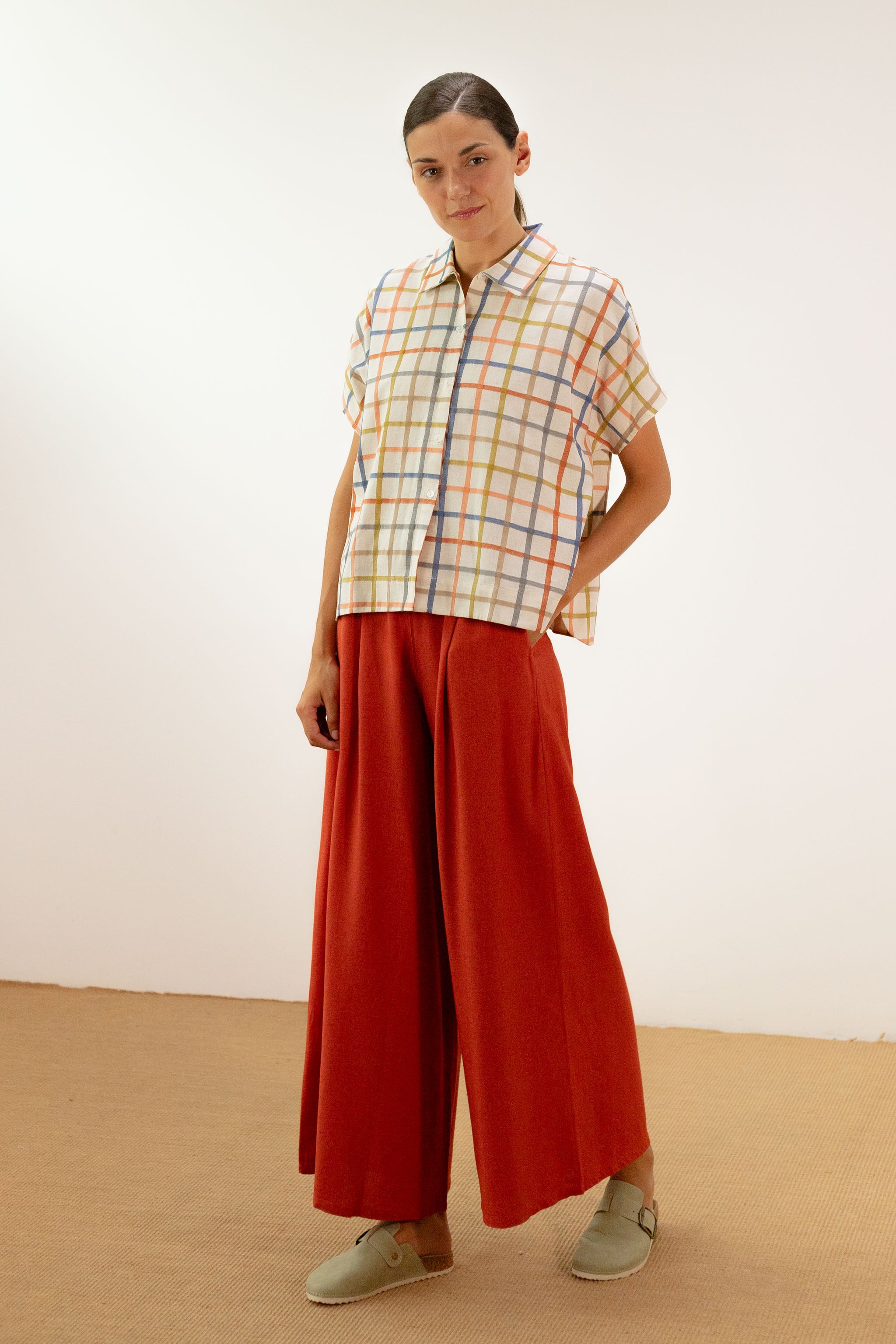 pan femme pantalon caldero orange viscose lin l armoire poethique 2