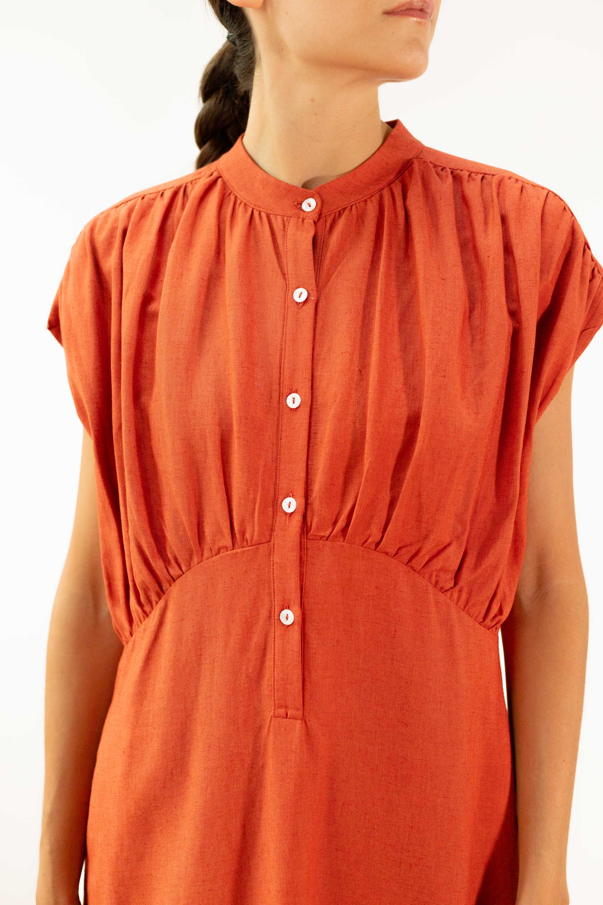 pan femme robe vestido caldero orange viscose lin l armoire poethique 2