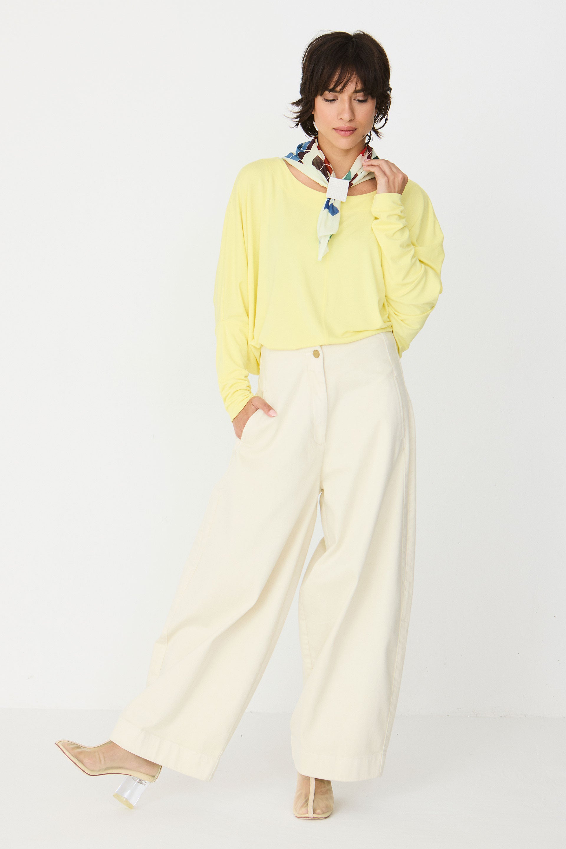 pantalon ballon en coton bio mari blanc cass skfk femme pantalon ballon mari coton bio blanc cass l armoire poethique 2