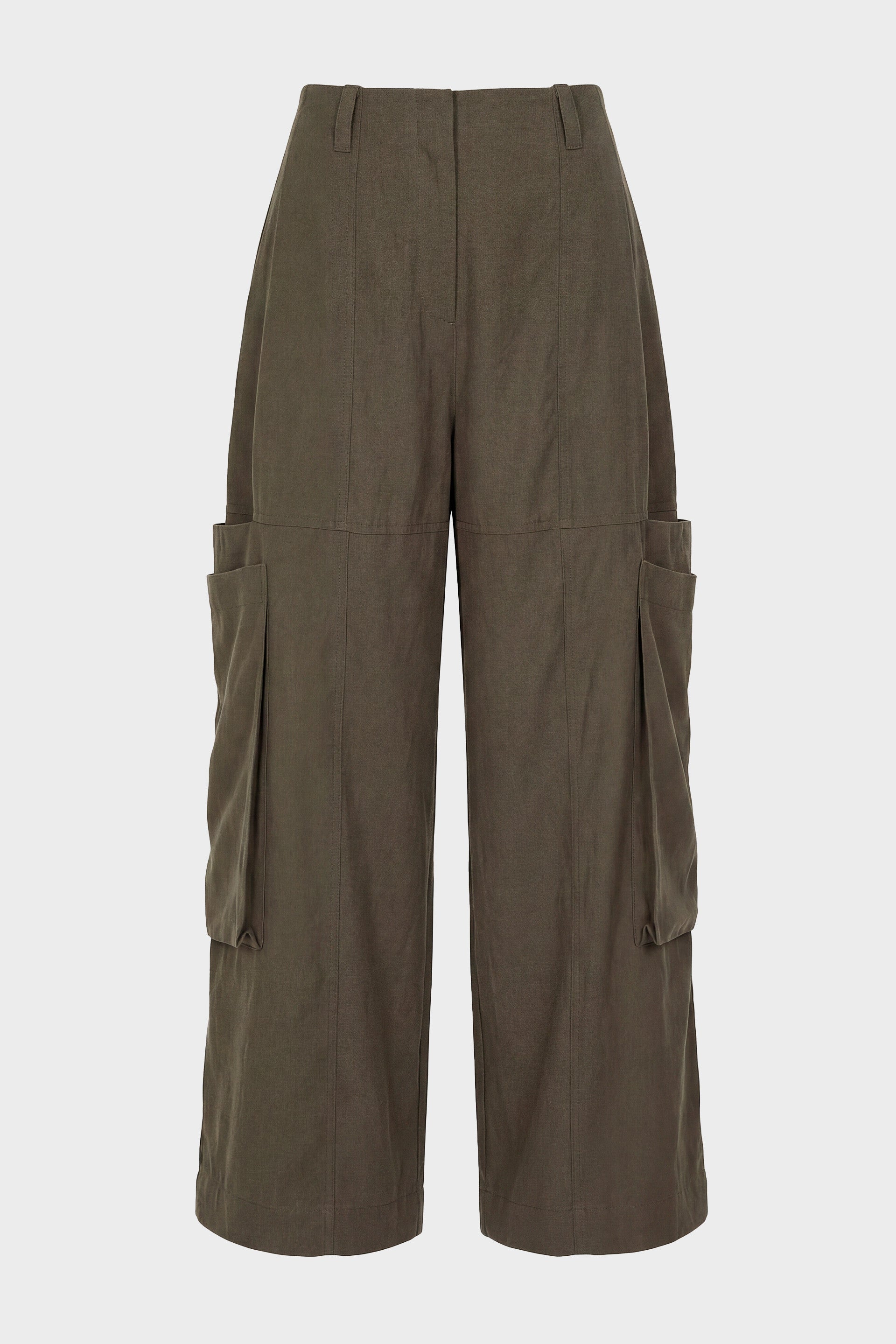 pantalon large cargo en lenzing ecovero aines taupe skfk femme pantalon large cargo aines lenzing ecovero taupe l armoire poethique 5