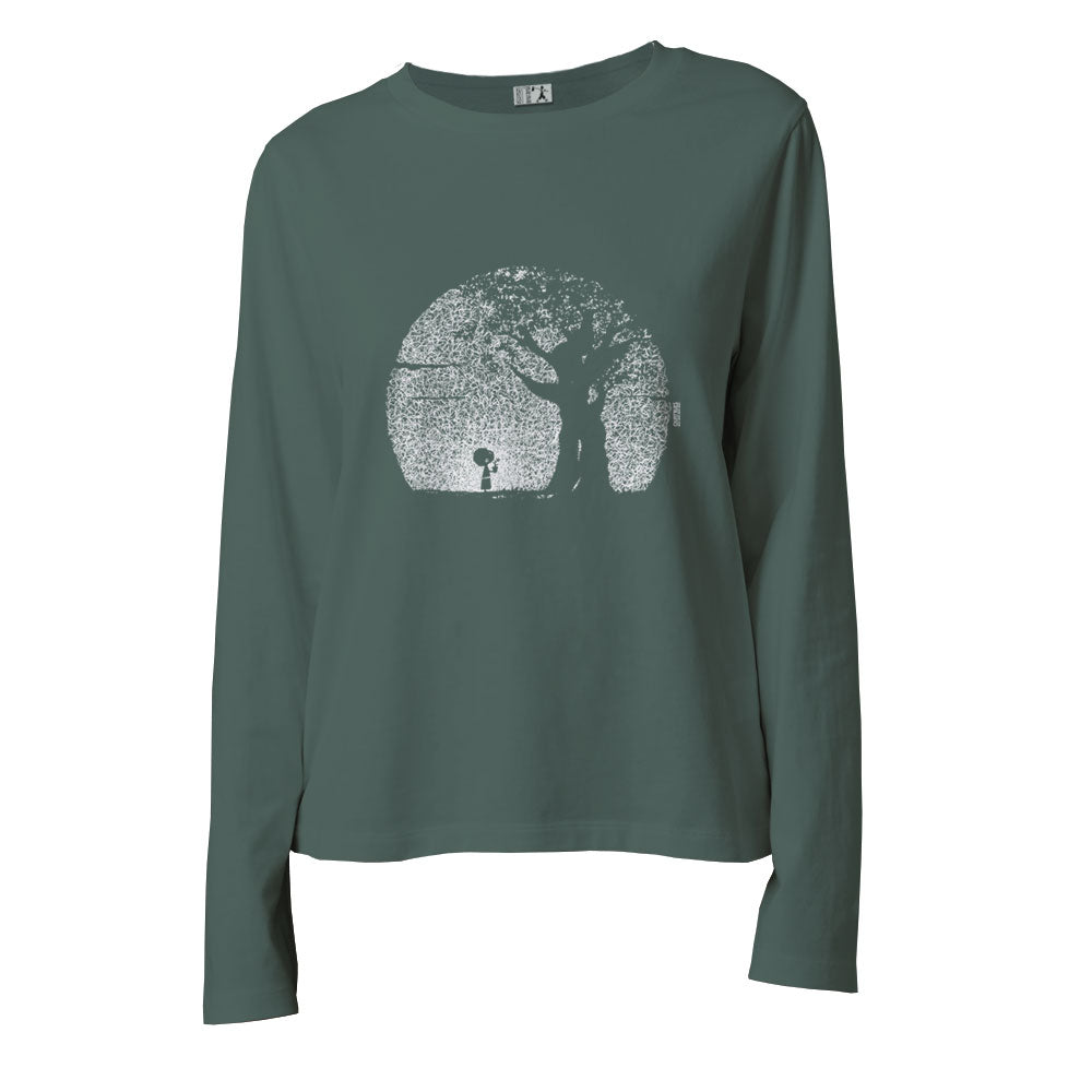 quat rues femme t shirt abasan pousse vert lagune coton bio l armoire poethique