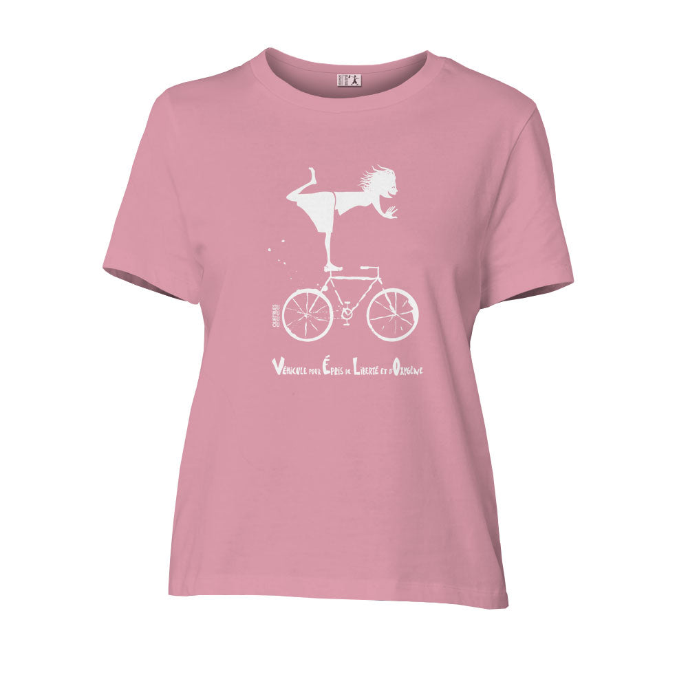 quat rues femme t shirt sevilla velo rose lilas coton bio l armoire poethique