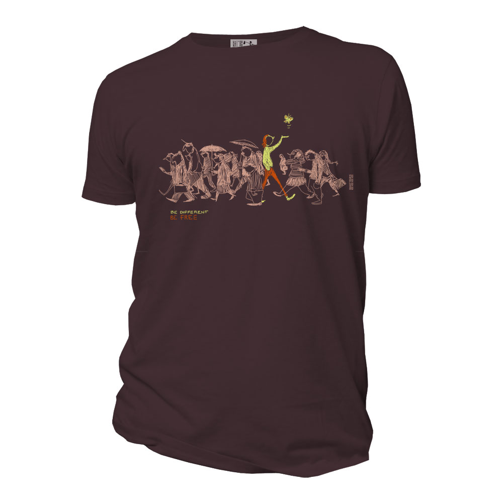 quat rues homme t shirt douala be different brun rouge coton bio l armoire poethique