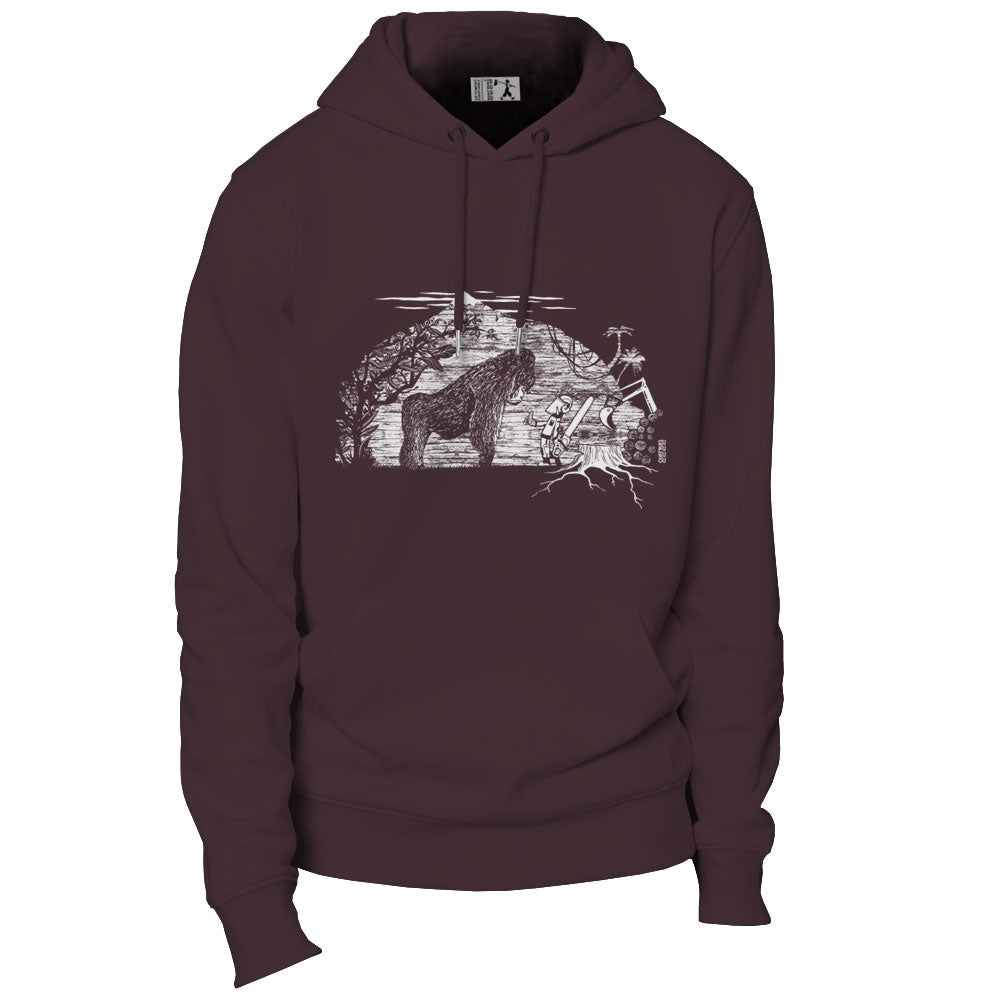 quat rues unisexe sweat jaisalmer gare au gorille brun rouge coton bio l armoire poethique