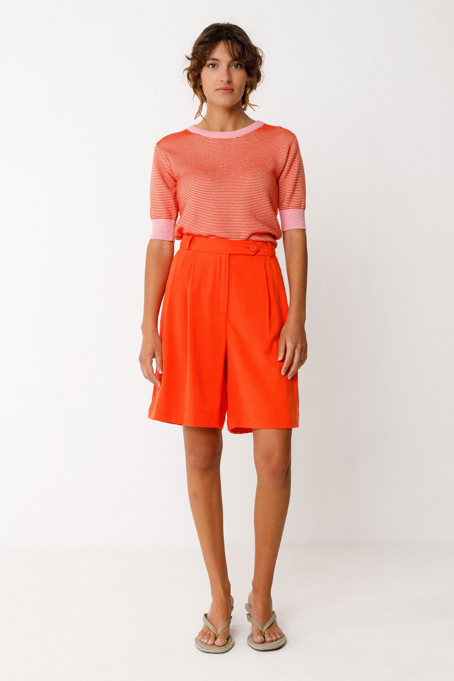 skfk femme bermuda laida orange lenzing ecovero l armoire poethique 1