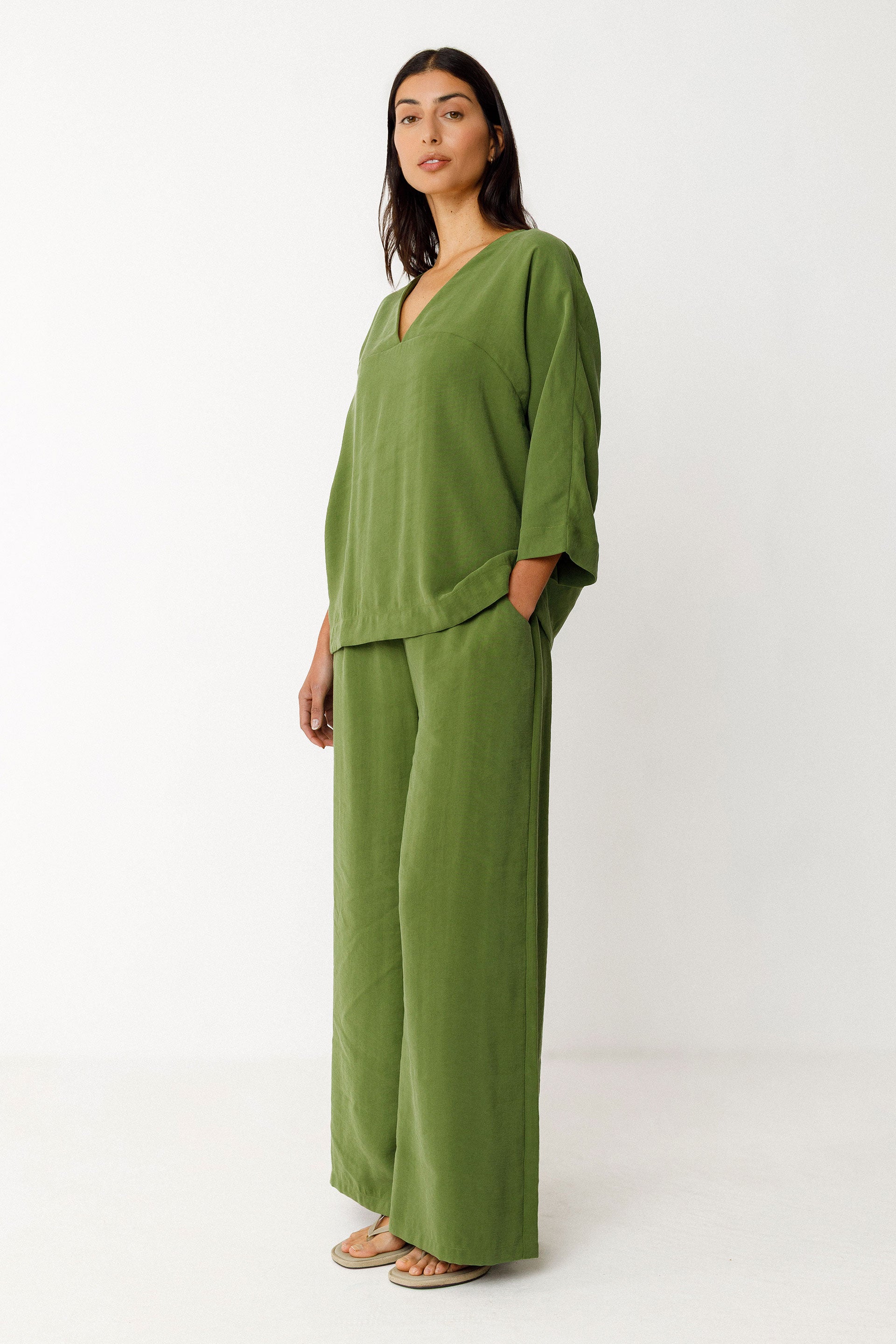 skfk femme blouse balen vert modal tencel l armoire poethique 4