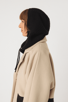 skfk femme cagoule xano coton bio noir l armoire poethique 1