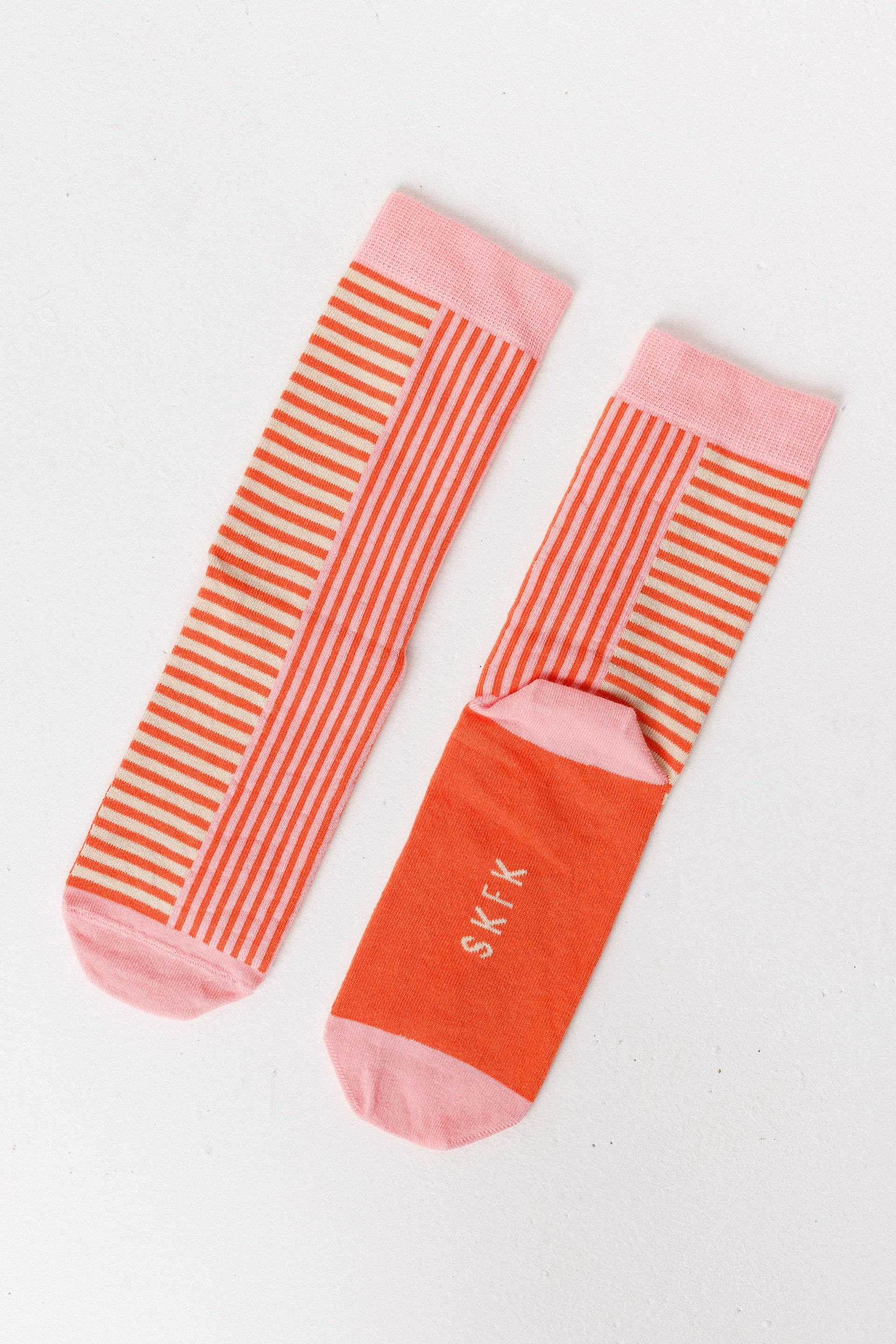 skfk femme chaussette epel rose orange coton bio l armoire poethique